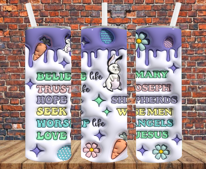 Believe Like Mary... - Tumbler Wrap - Sublimation Transfers