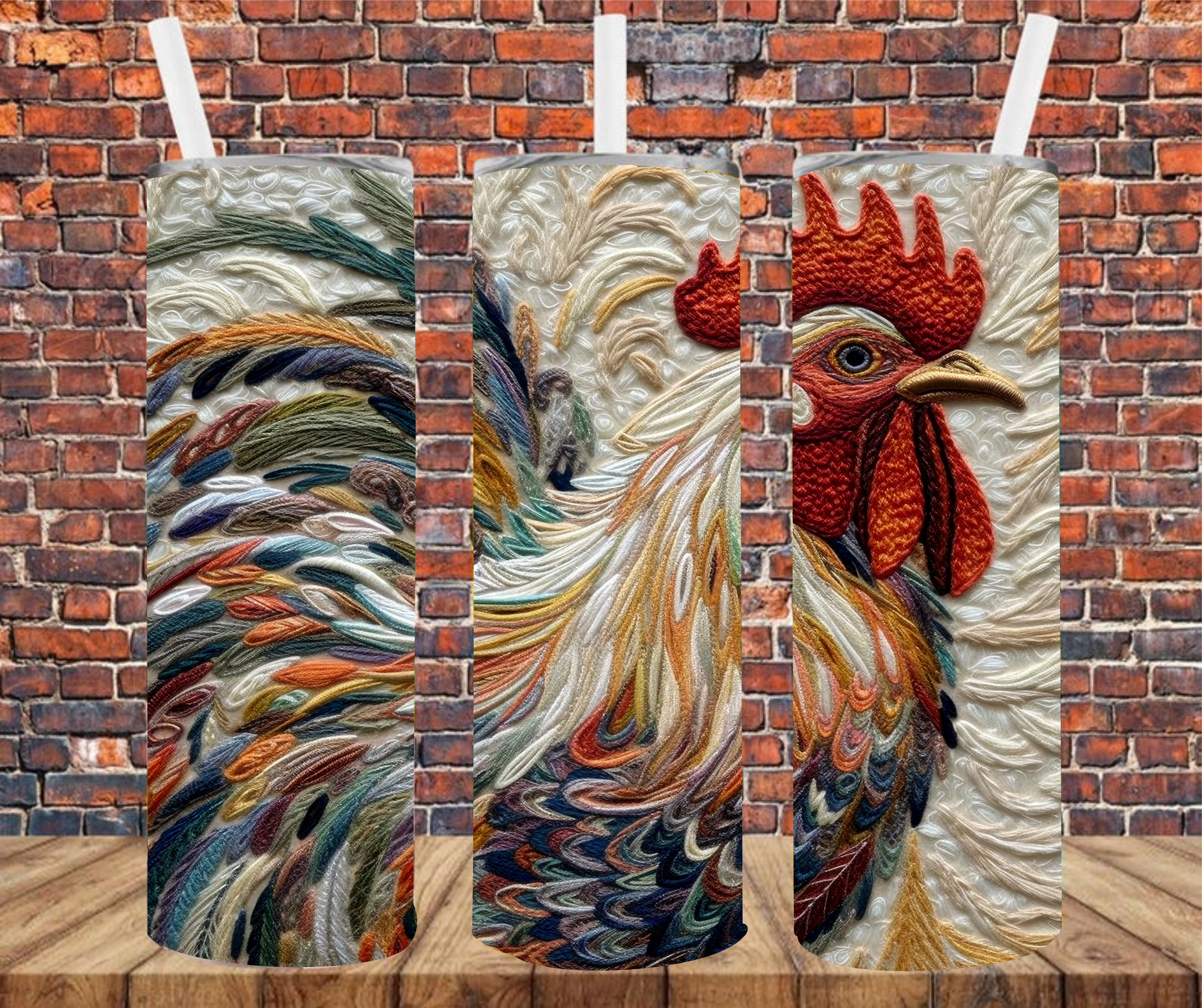 Faux Textured Chicken - Tumbler Wrap - Sublimation Transfer