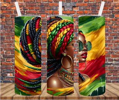 Ethnic Lady - Tumbler Wrap - Sublimation Transfer