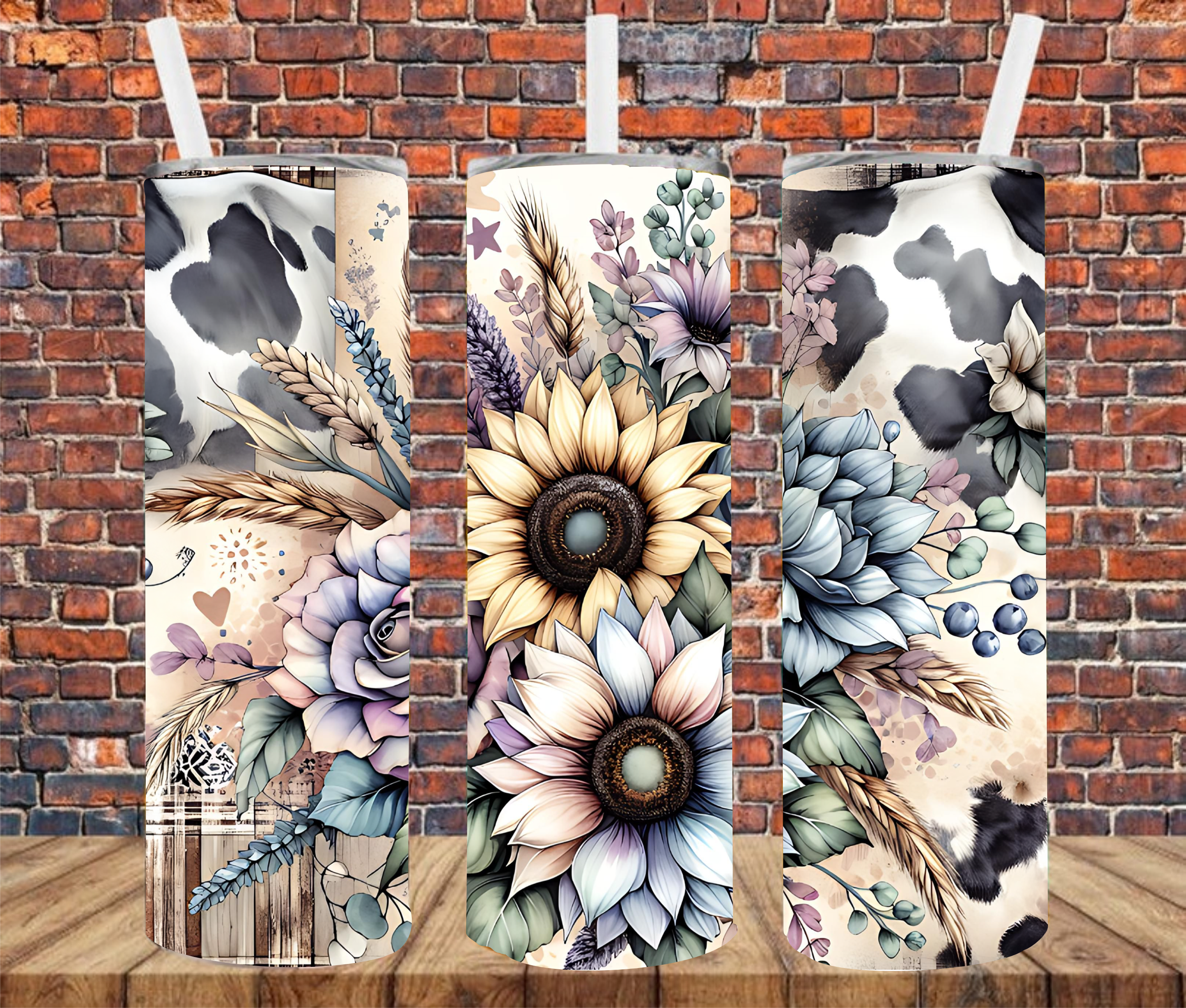 Floral - Tumbler Wrap - Sublimation Transfers