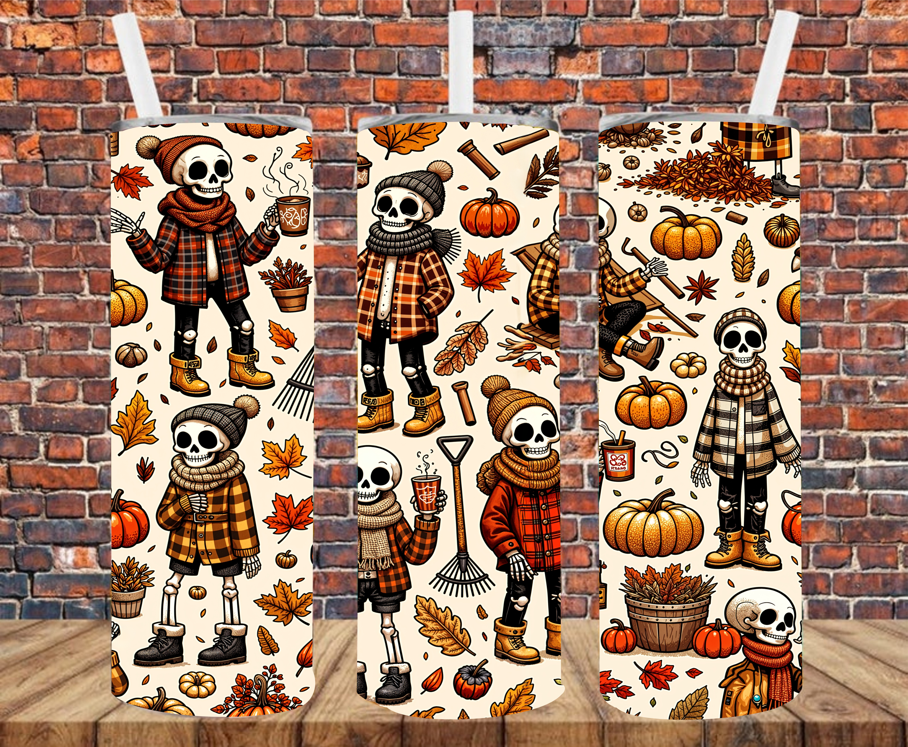 Cozy Skeletons - Tumbler Wrap - Sublimation Transfers