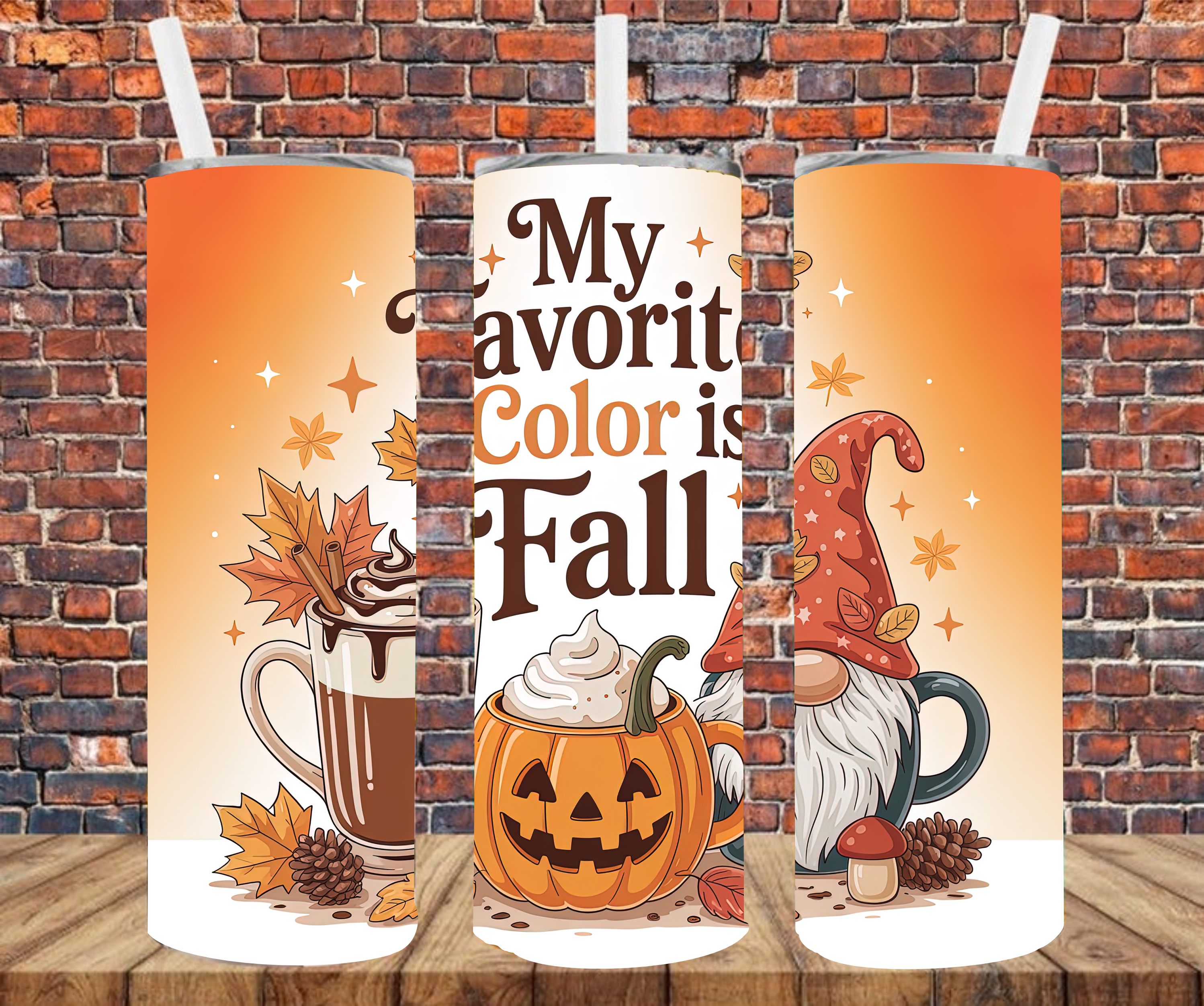 My Favorite Color Is Fall - Tumbler Wrap - Sublimation Transfers