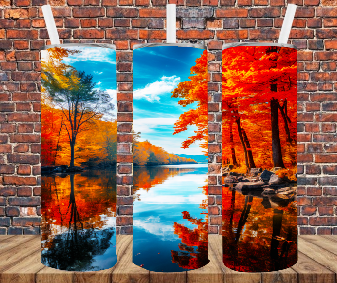 Fall Landscape - Tumbler Wrap - Sublimation Transfers