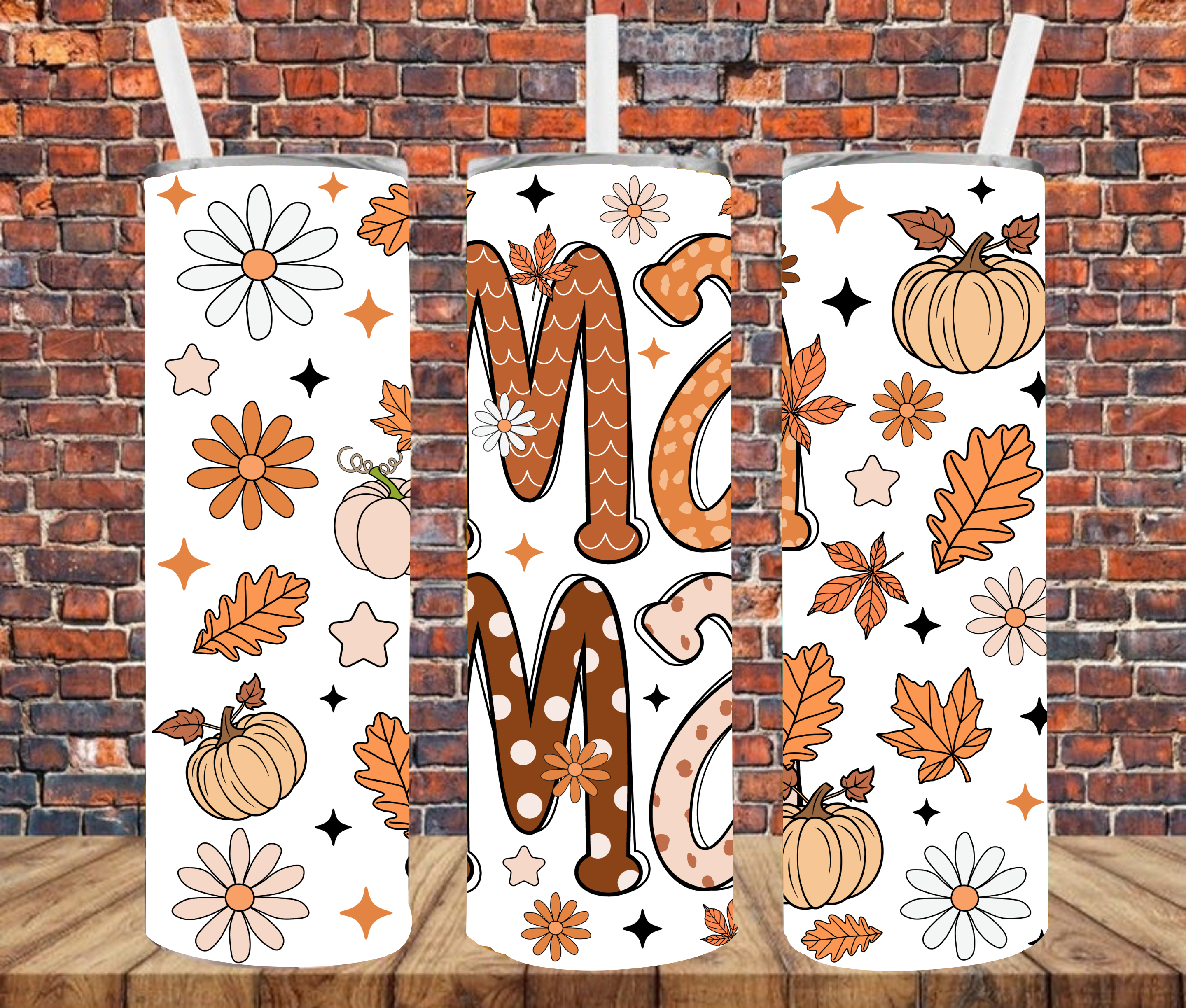 Mama Fall Leaves - Tumbler Wrap - Sublimation Transfer