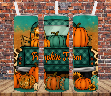 Vintage Truck Pumpkin Farm - Tumbler Wrap - Sublimation Transfer