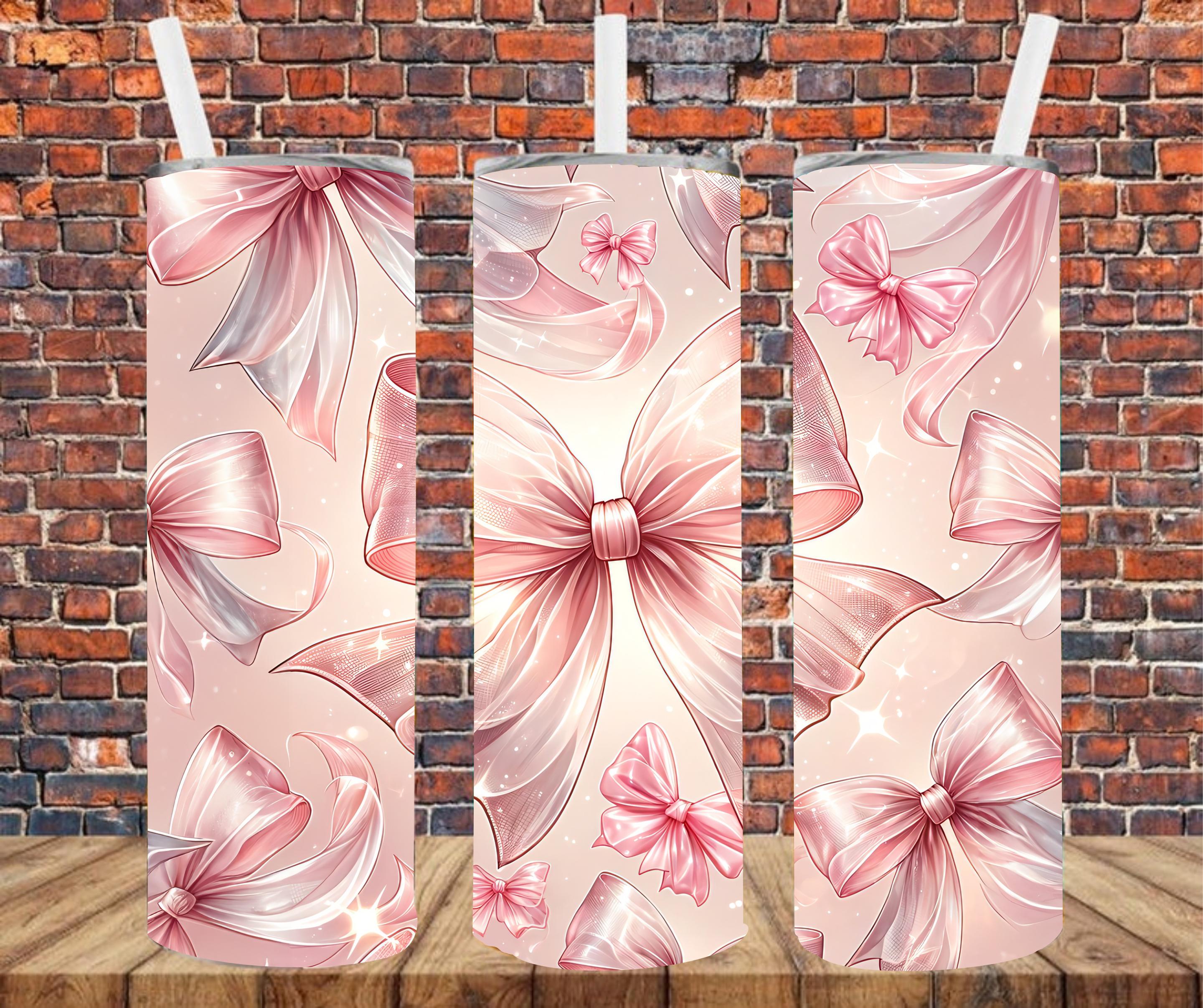 Bow Coquette - Tumbler Wrap - Sublimation Transfer