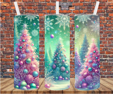 Christmas Trees - Tumbler Wrap - Sublimation Transfer