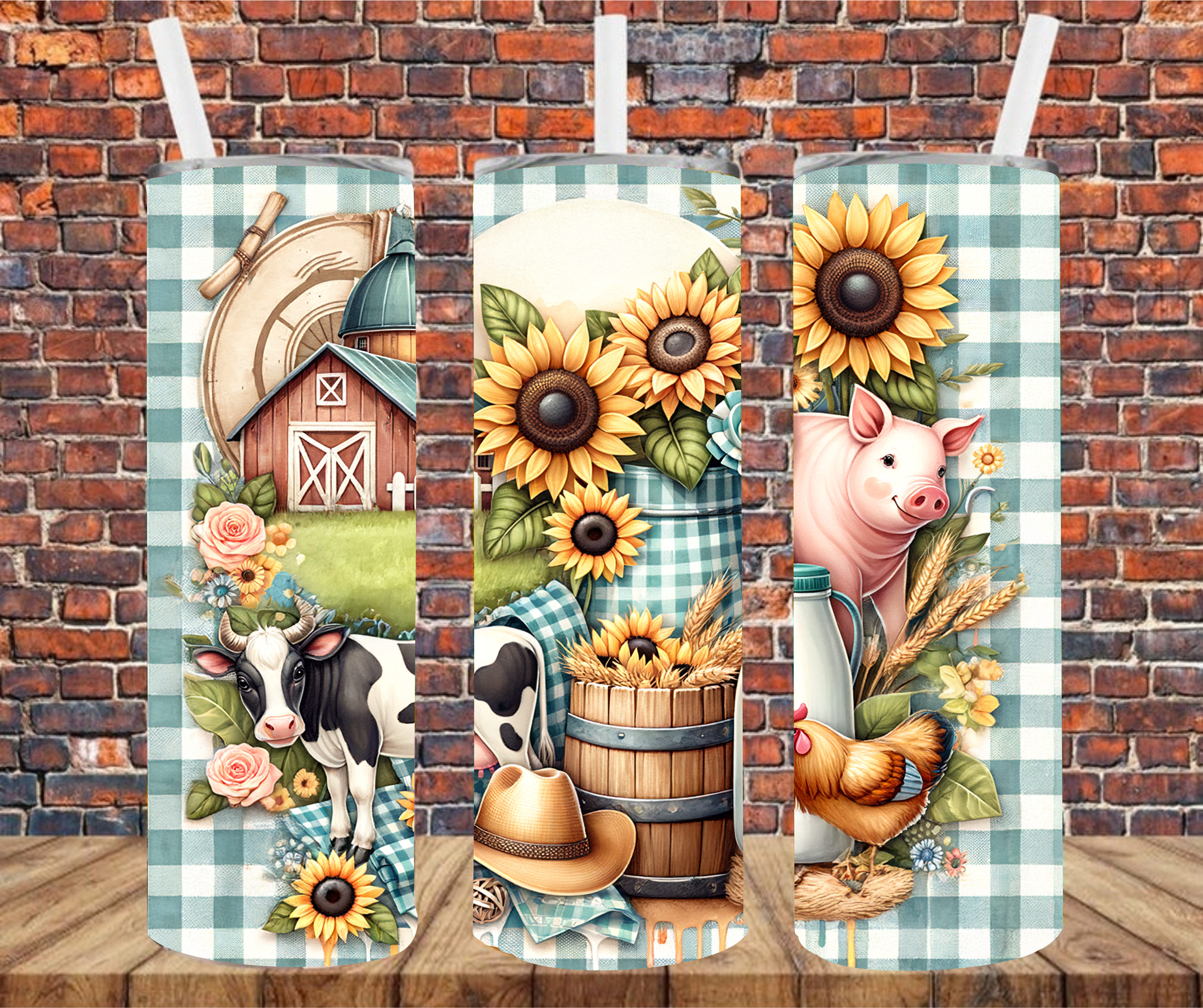 Farm Animals - Tumbler Wrap - Sublimation Transfers