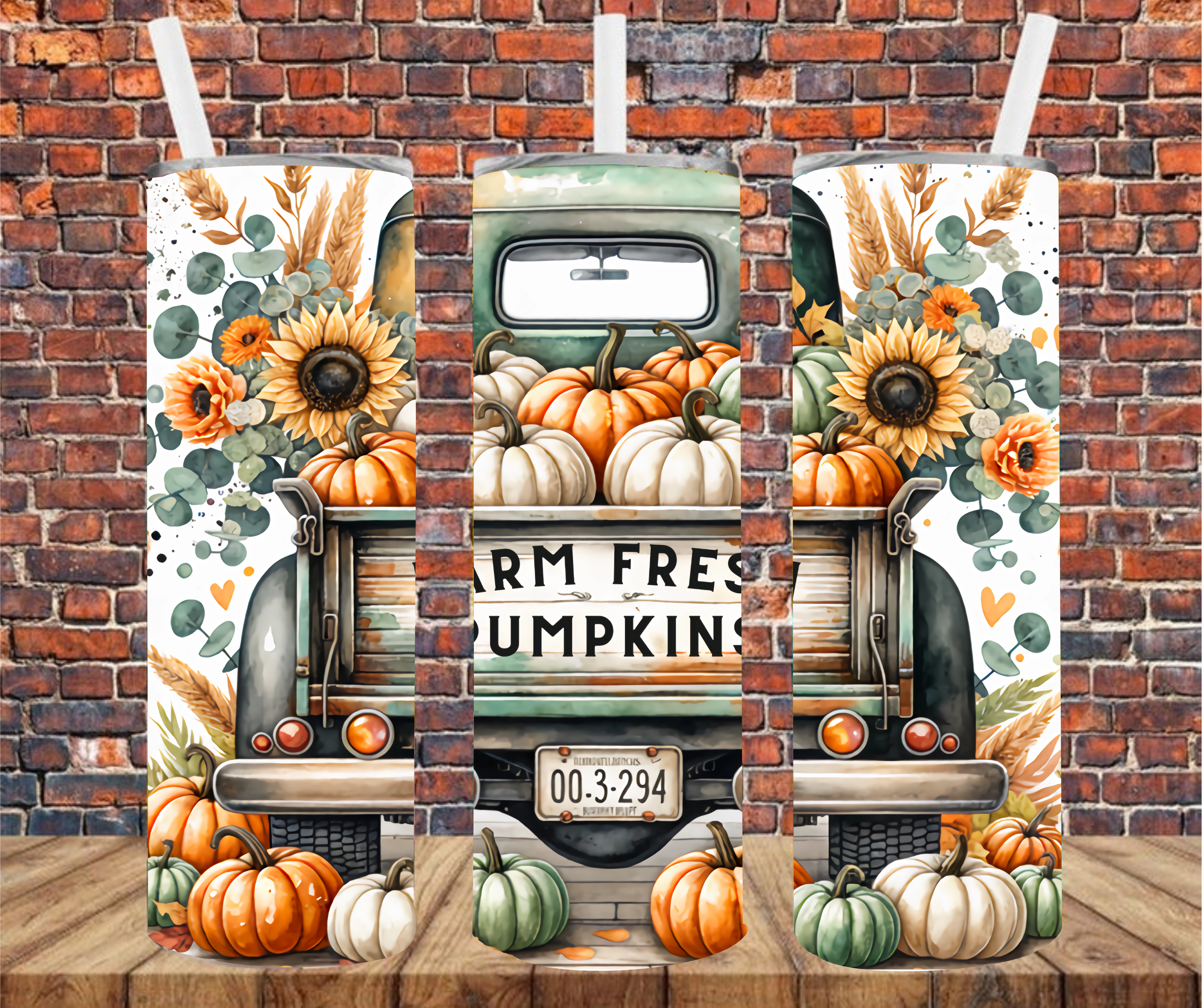 Farm Fresh Pumpkins - Tumbler Wrap - Sublimation Transfers