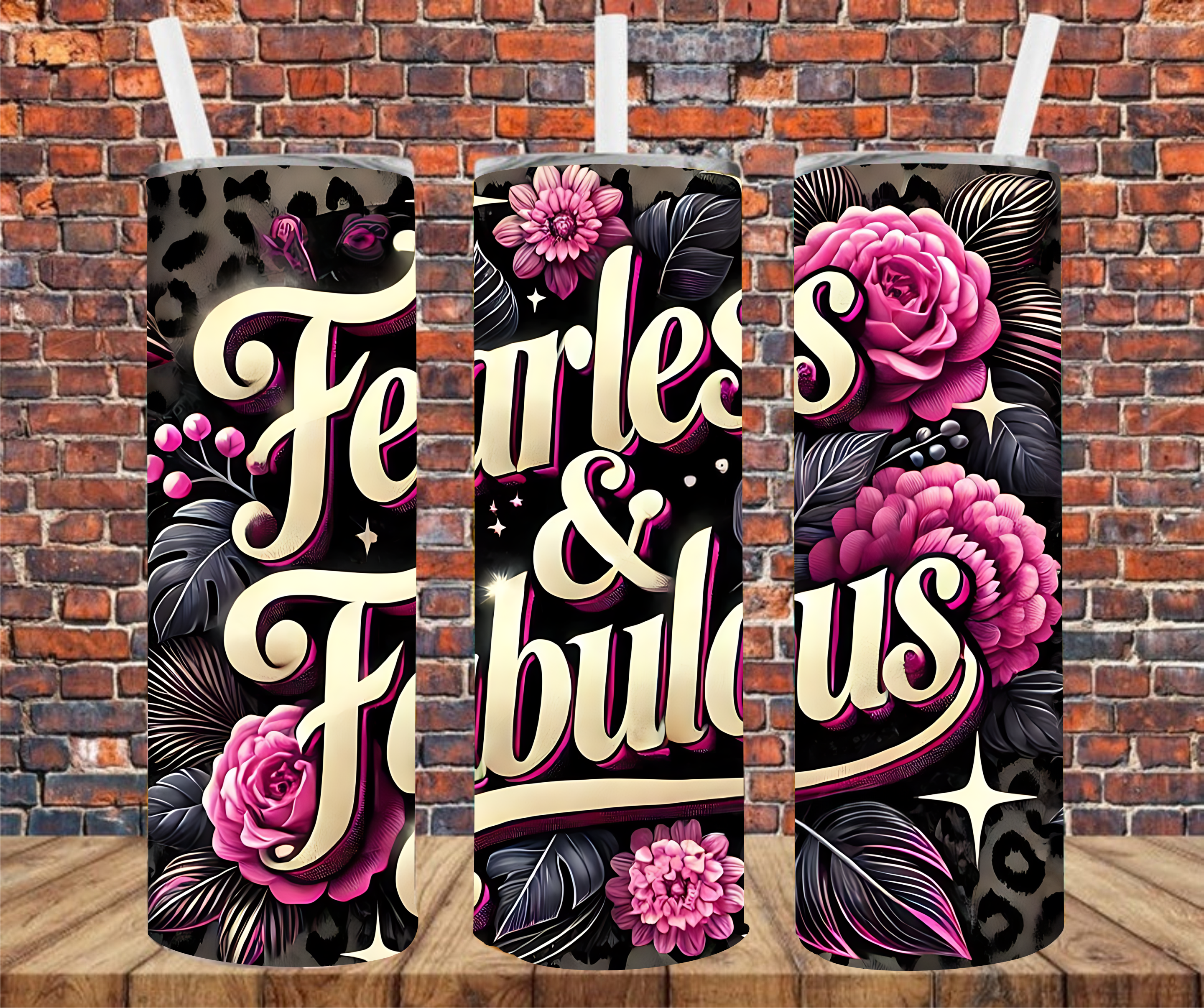 Fearless & Fabulous - Tumbler Wrap - Sublimation Transfer