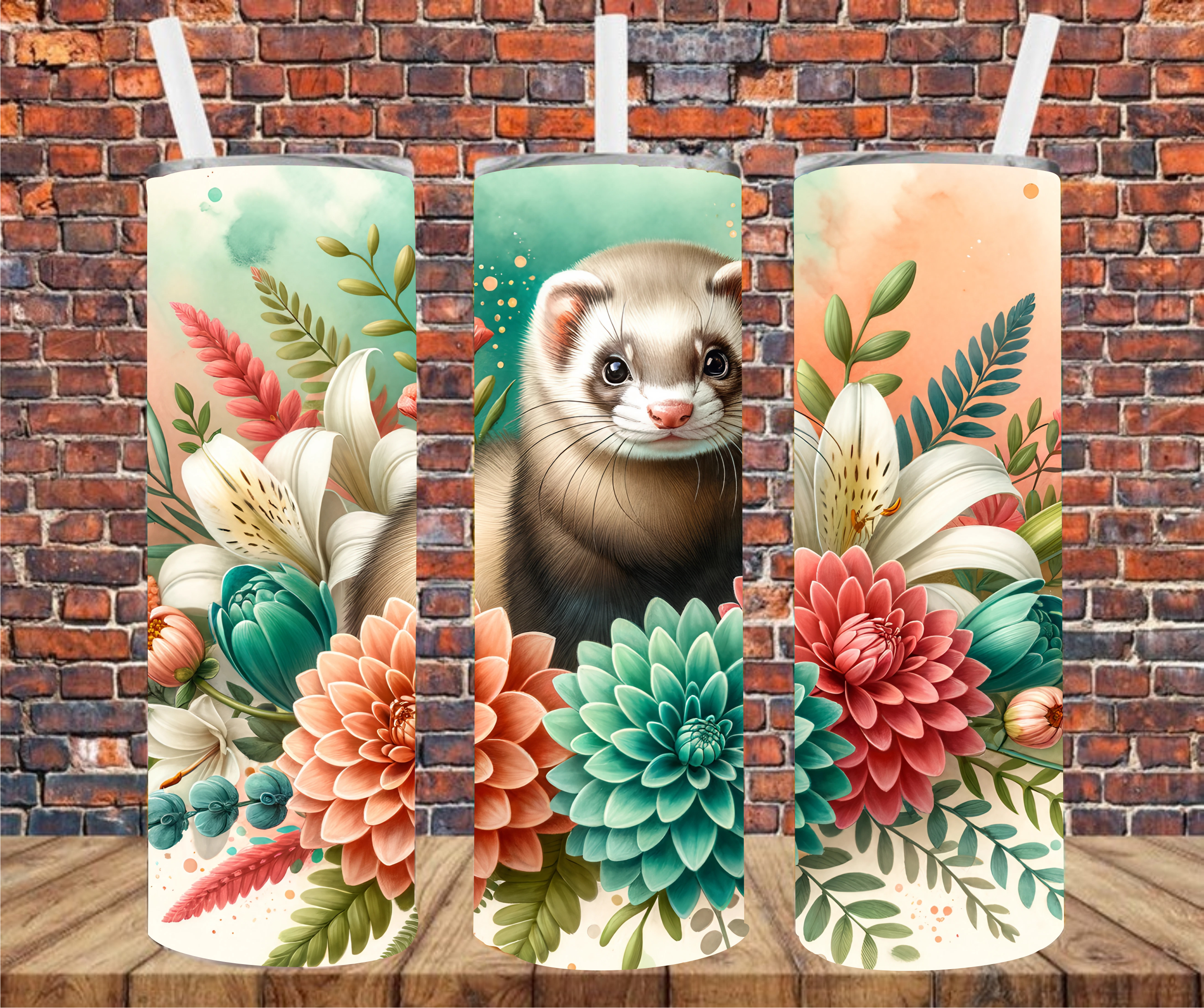 Ferret - Tumbler Wrap - Sublimation Transfers