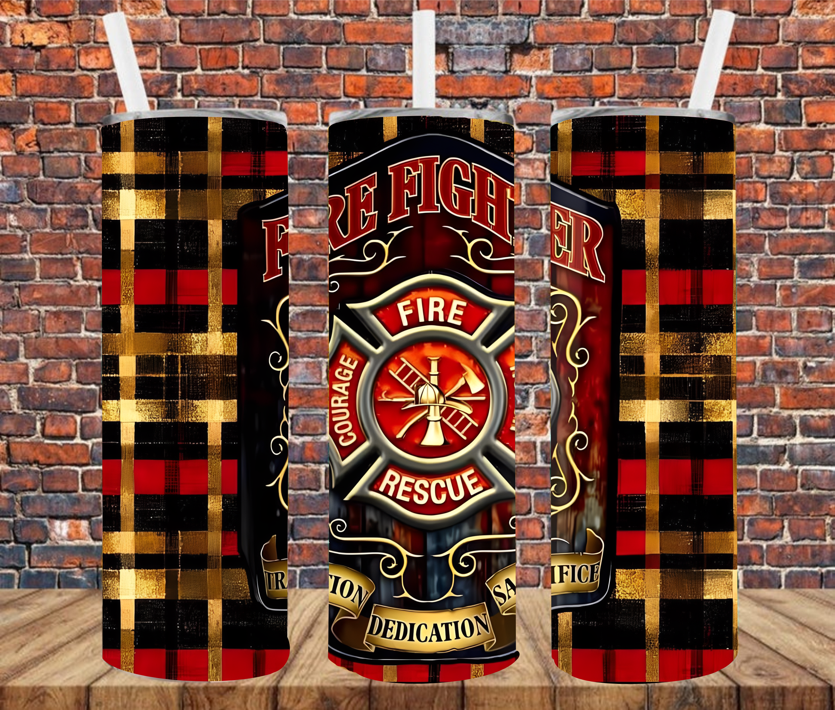 Firefighter - Tumbler Wrap - Sublimation Transfers