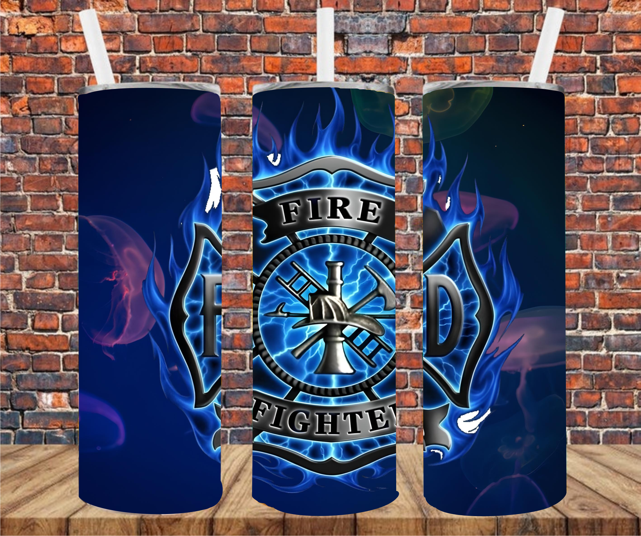 Fire Fighter - Tumbler Wrap - Sublimation Transfers