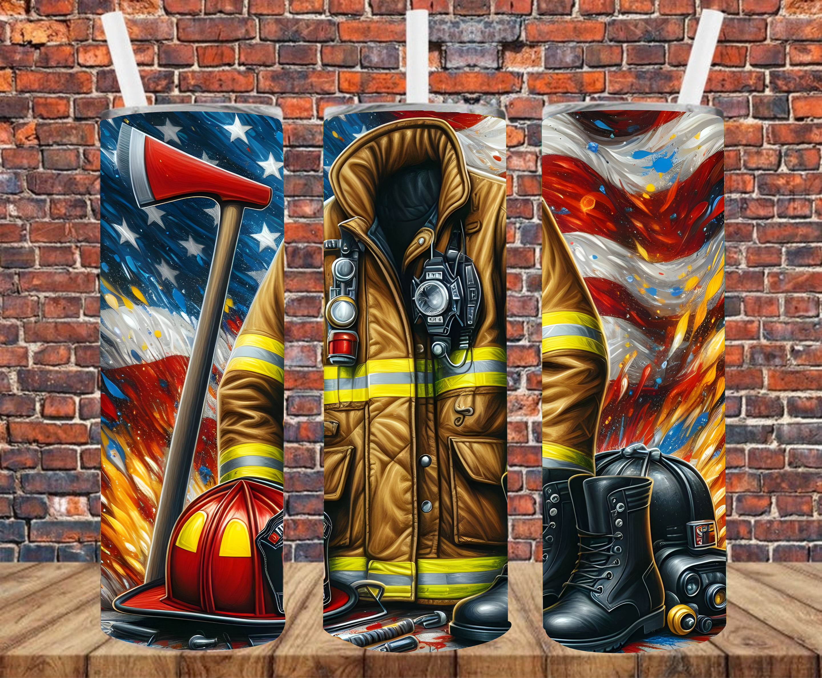 Firefighter -  Tumbler Wrap - Sublimation Transfer