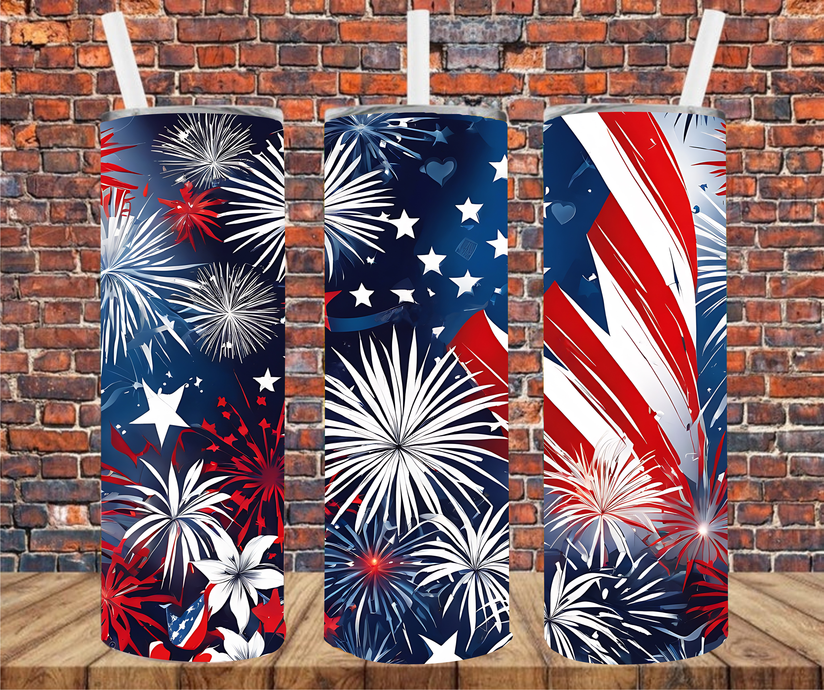 Fireworks -  Tumbler Wrap - Sublimation Transfer
