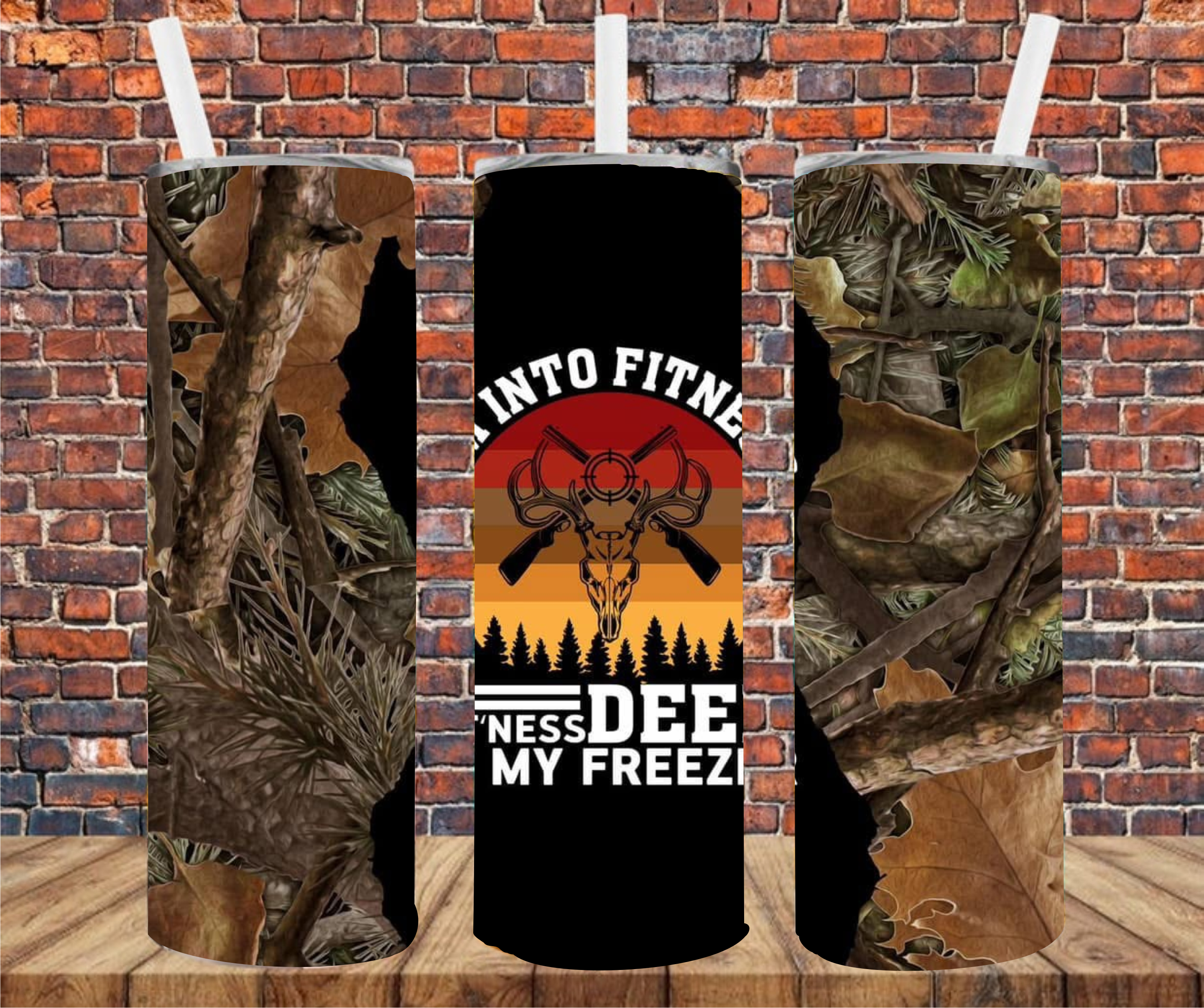 I'm Into Fitness... Fitness This Deer In My Freezer - Tumbler Wrap - Sublimation Transfer