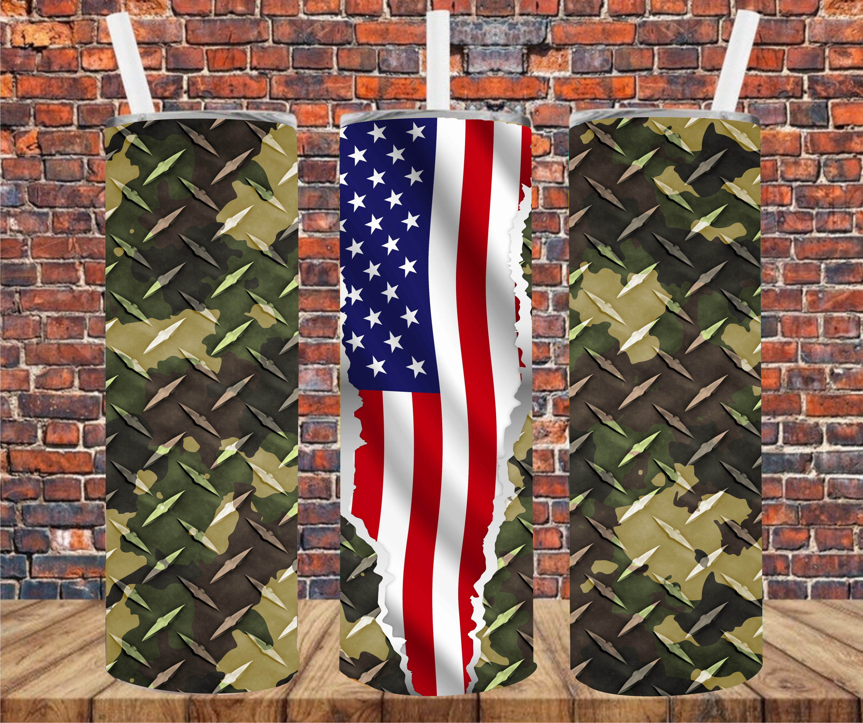 Patriotic Military -  Tumbler Wrap - Sublimation Transfer