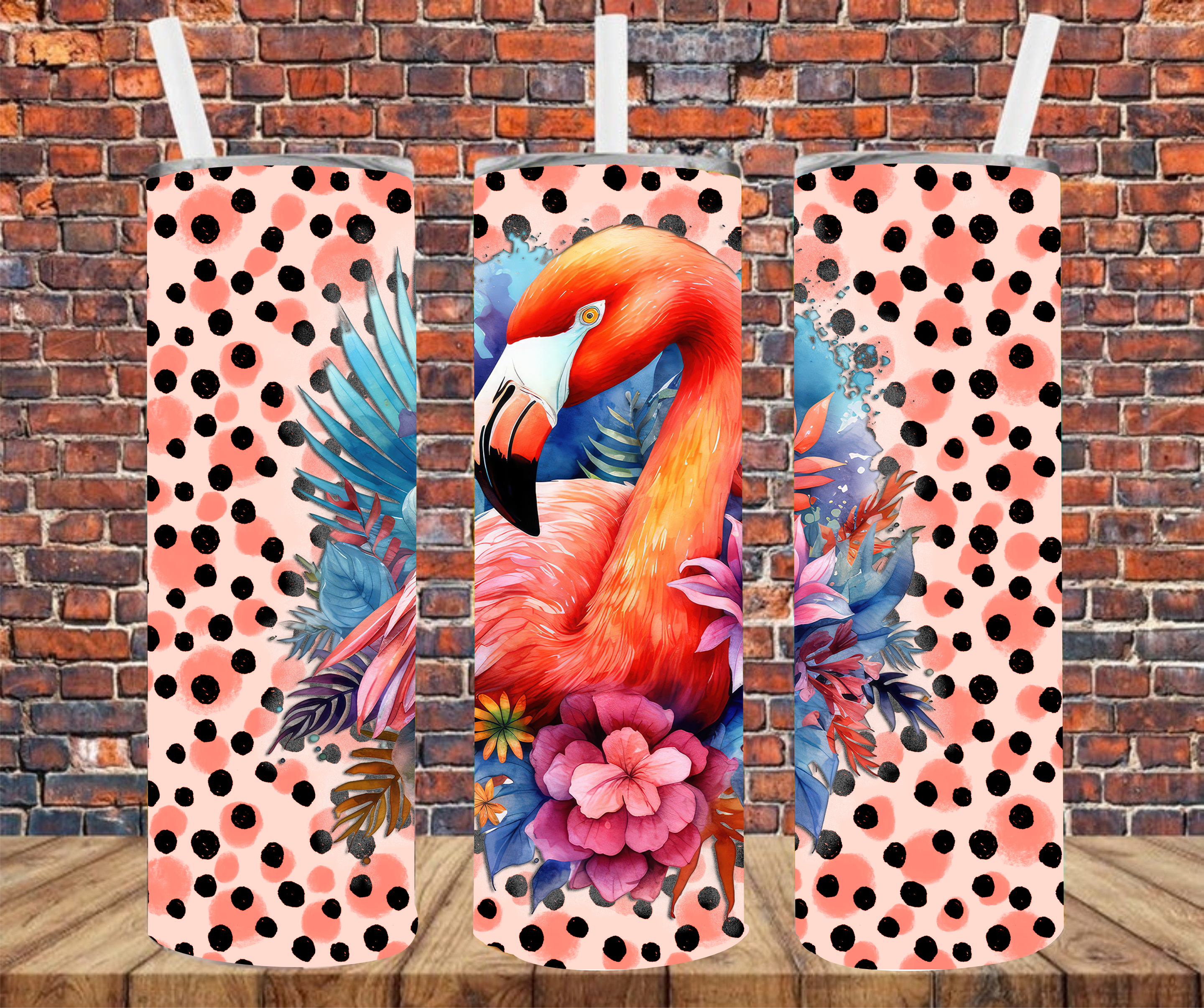 Flamingo - Tumbler Wrap - Sublimation Transfer