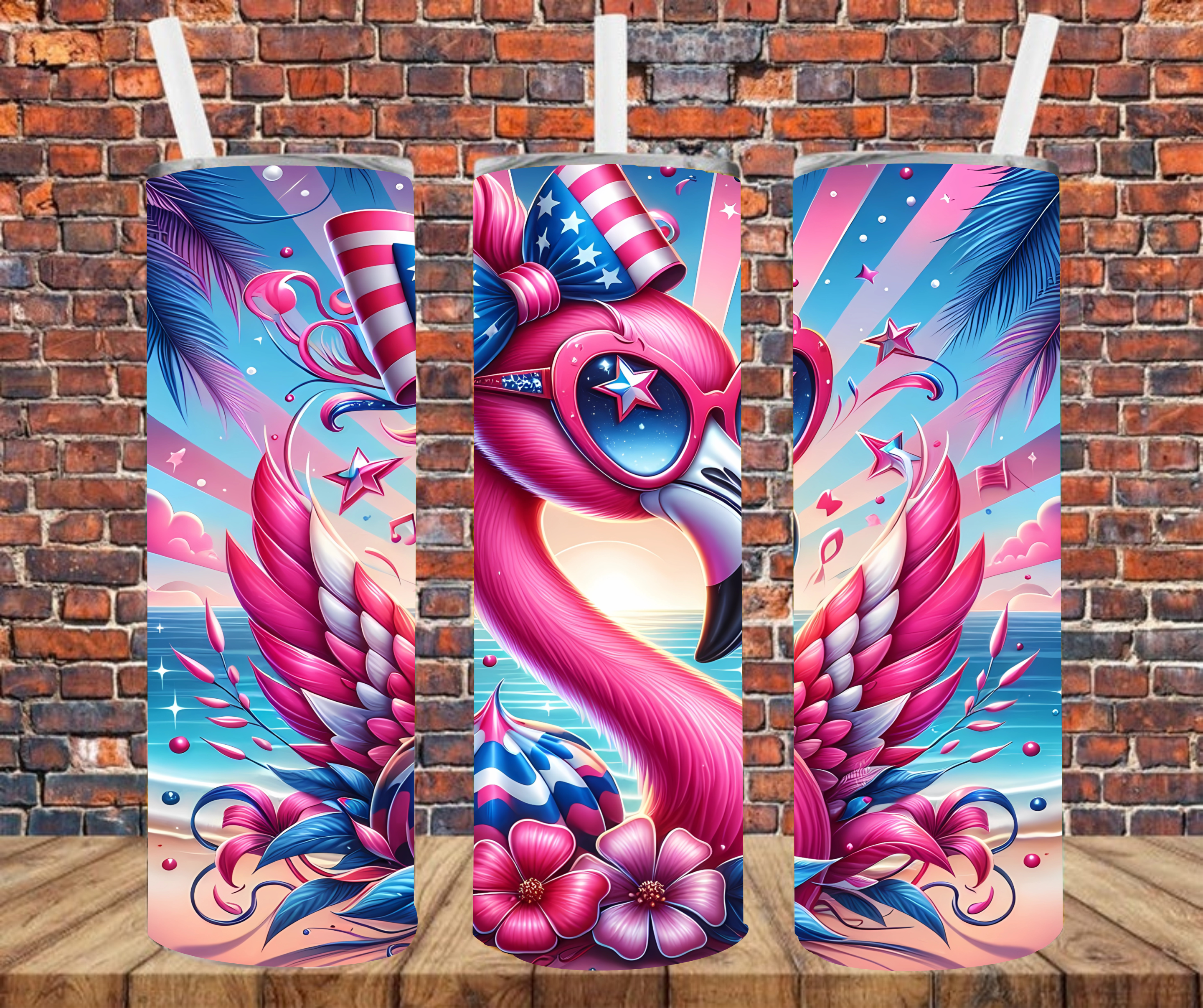 Flamingo - Tumbler Wrap - Sublimation Transfer