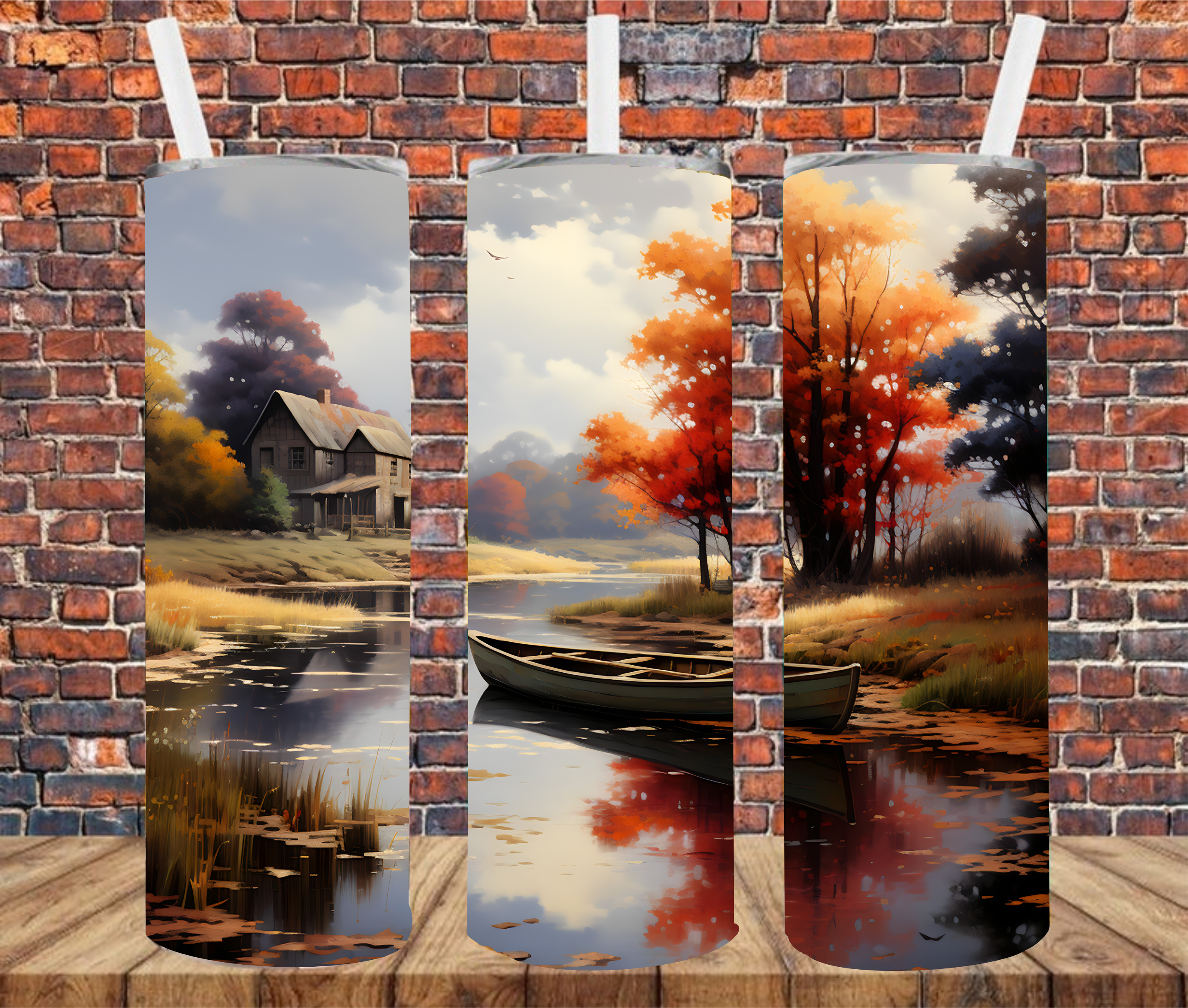 Fall Canoe - Sublimation Tumbler Wrap