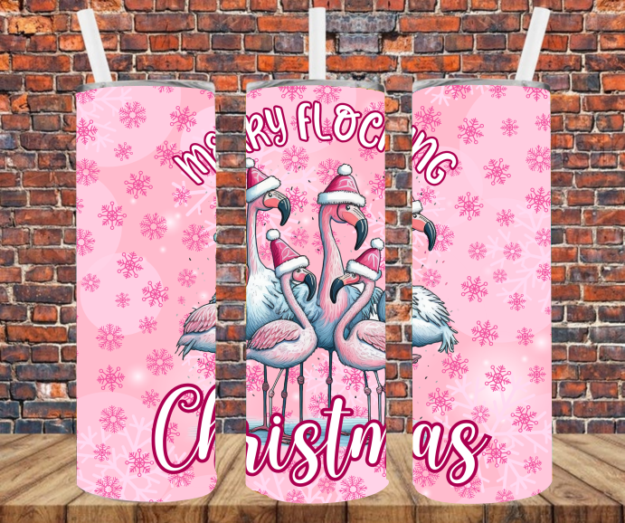 Merry Flocking Christmas - Tumbler Wrap - Sublimation Transfers