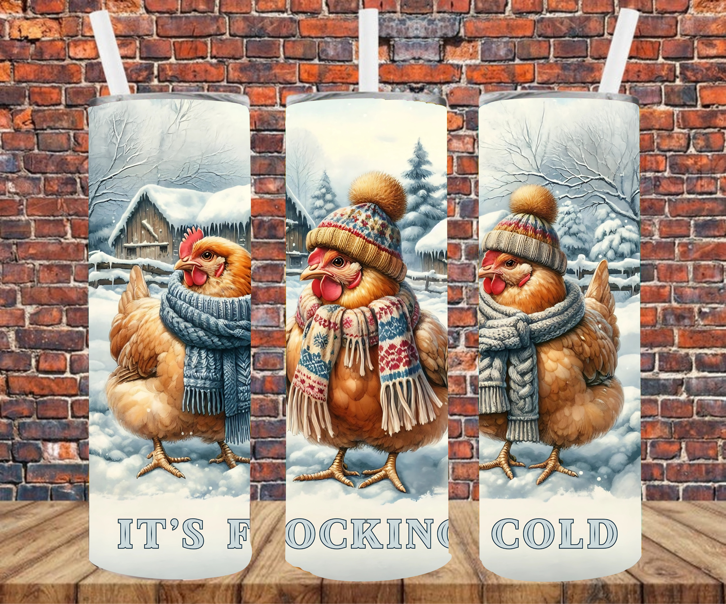 It's Flocking Cold - Tumbler Wrap - Sublimation Transfers