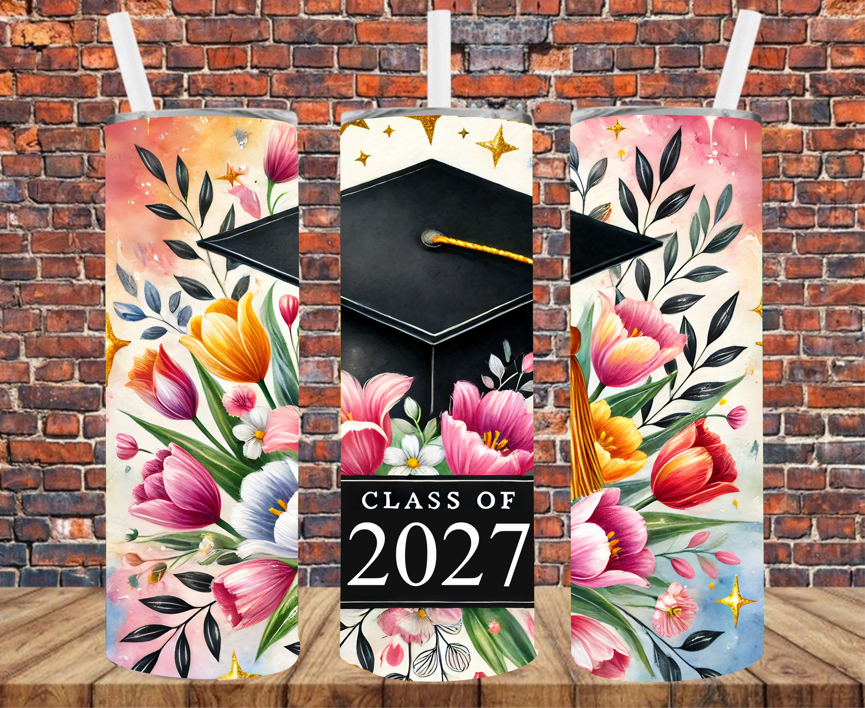 Senior, Choose Year - Tumbler Wrap - Sublimation Transfer