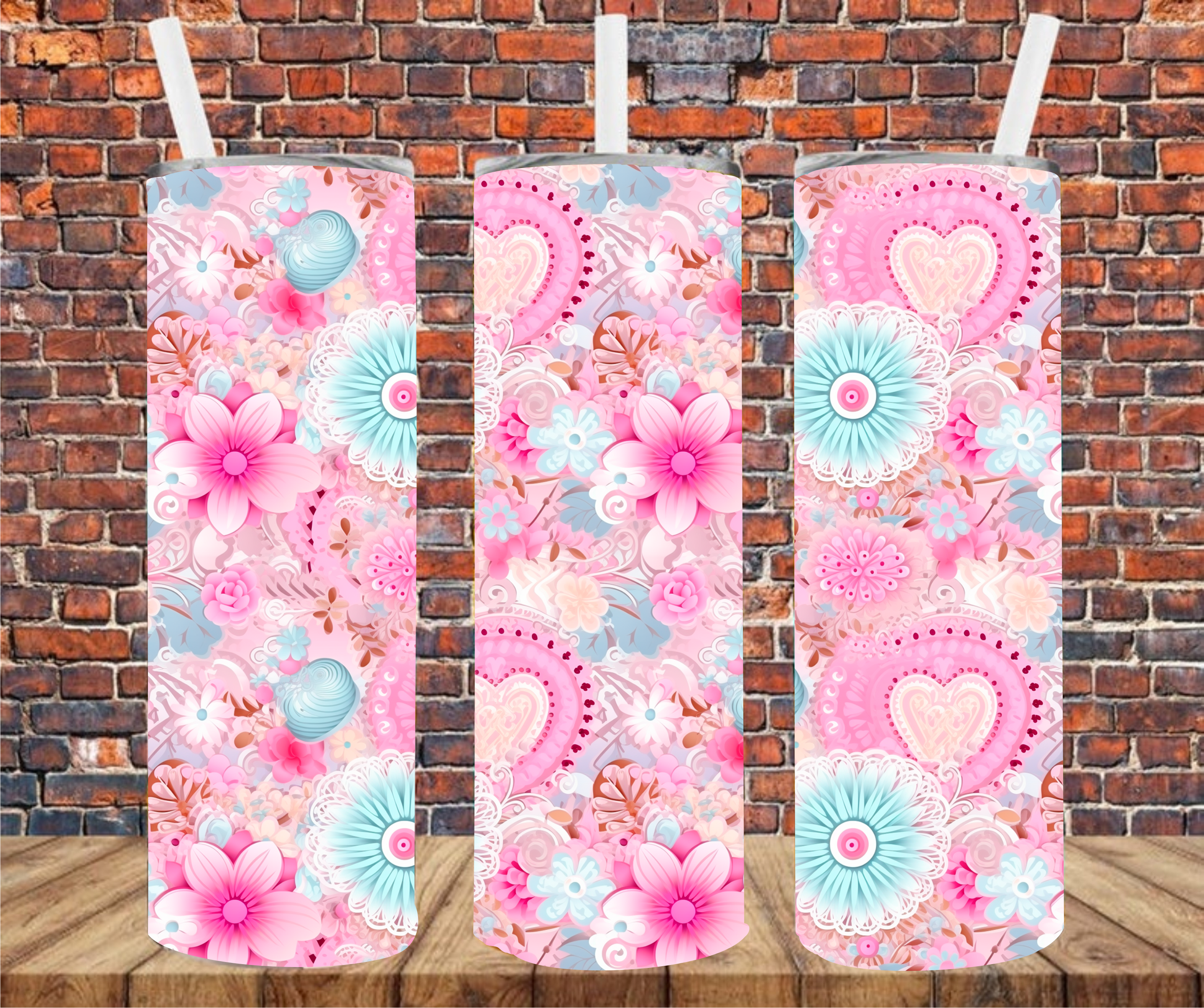 Pop Flowers - Tumbler Wrap - Sublimation Transfers