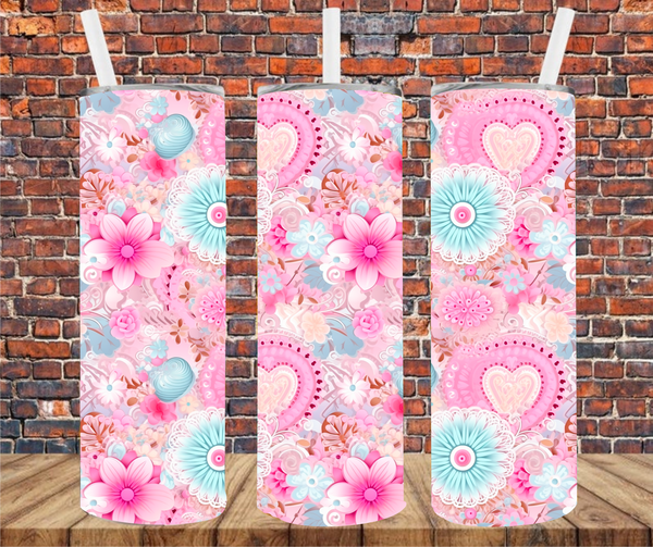 Pop Flowers - Tumbler Wrap - Sublimation Transfers