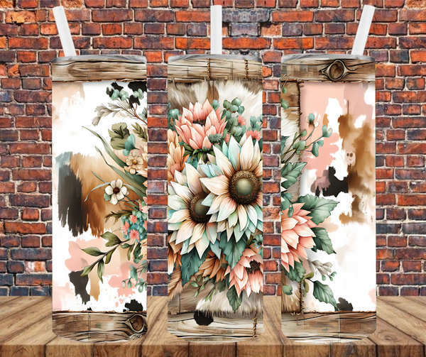 Country Bouquet - Tumbler Wrap - Sublimation Transfers