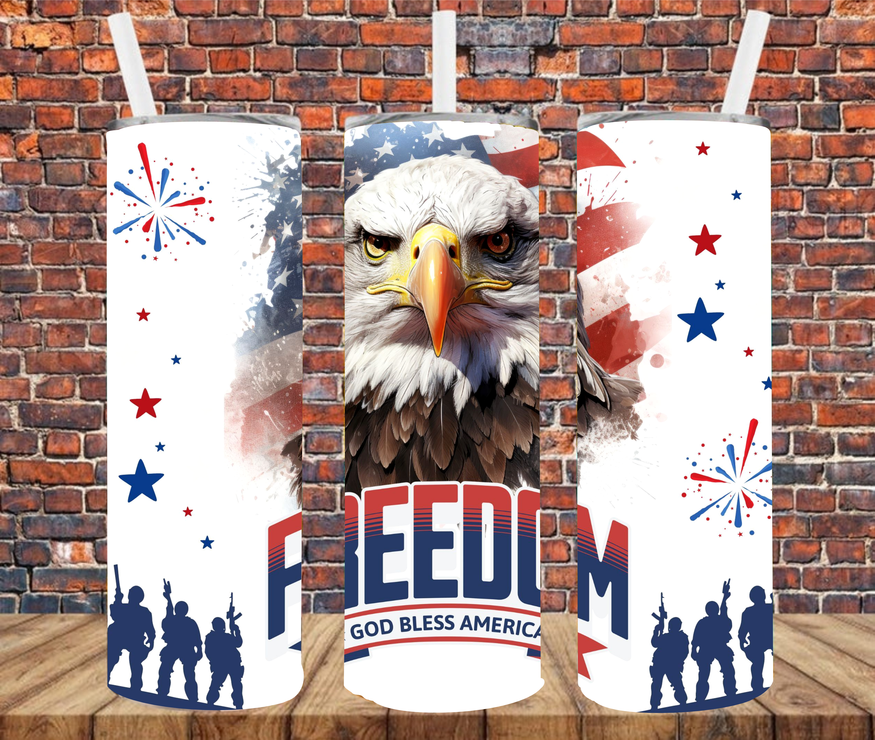 Freedom - Tumbler Wrap - Sublimation Transfers