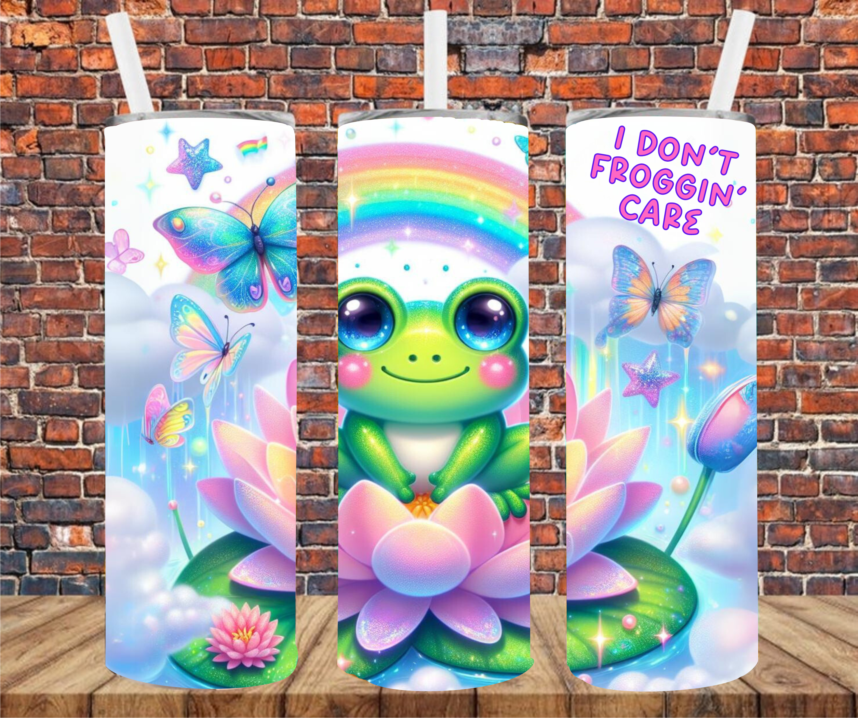 I Don't Froggin Care - Tumbler Wrap - Sublimation Transfers