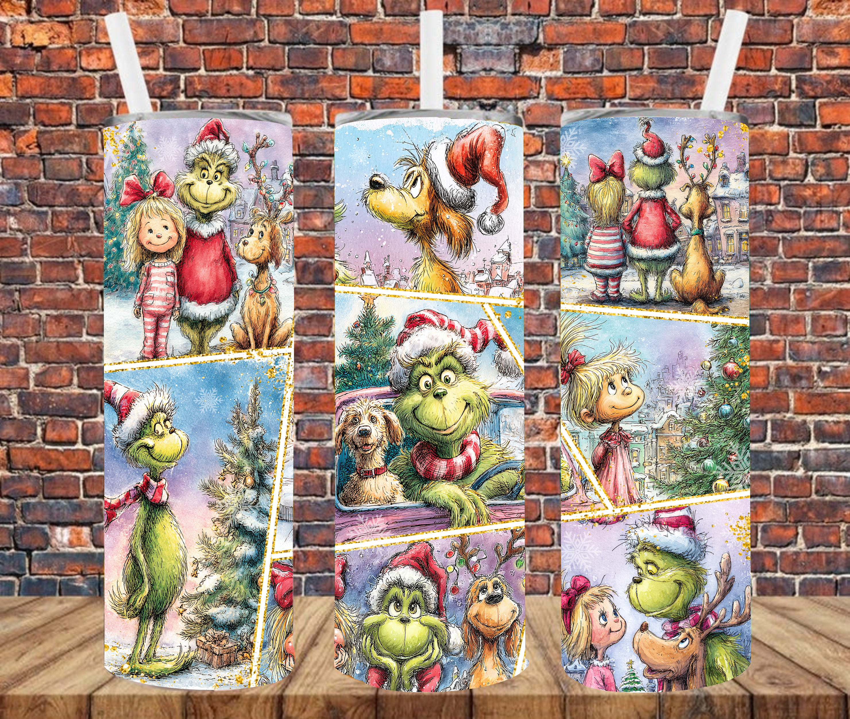 Christmas Character - Tumbler Wrap - Sublimation Transfers