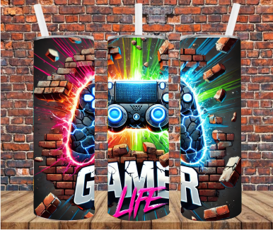 Gamer Life - Tumbler Wrap - Sublimation Transfer