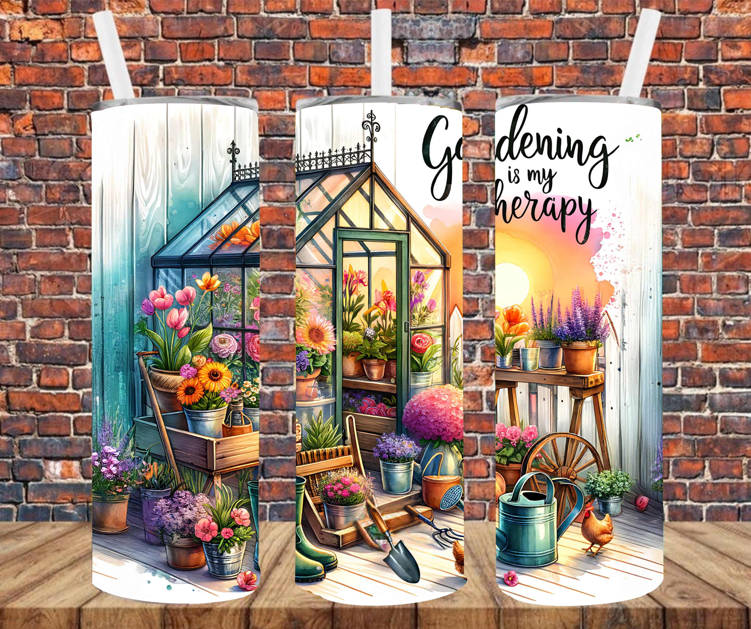 Gardening Is My Therapy - Tumbler Wrap - Sublimation Transfers