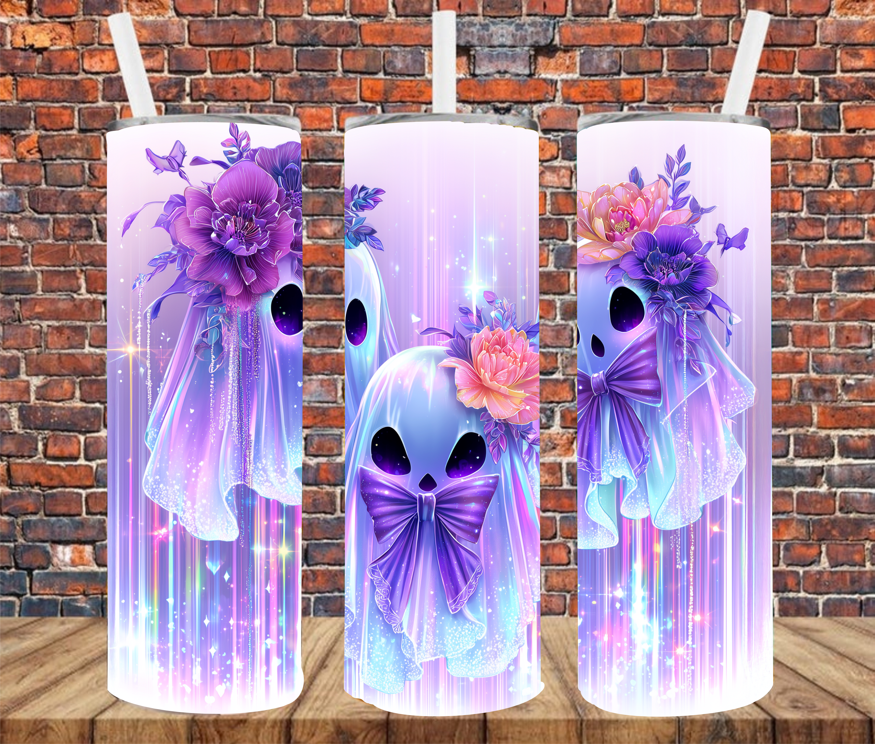 Ghost Ice Drip - Tumbler Wrap - Sublimation Transfers