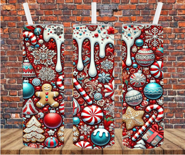Christmas Elements - Tumbler Wrap - Sublimation Transfer