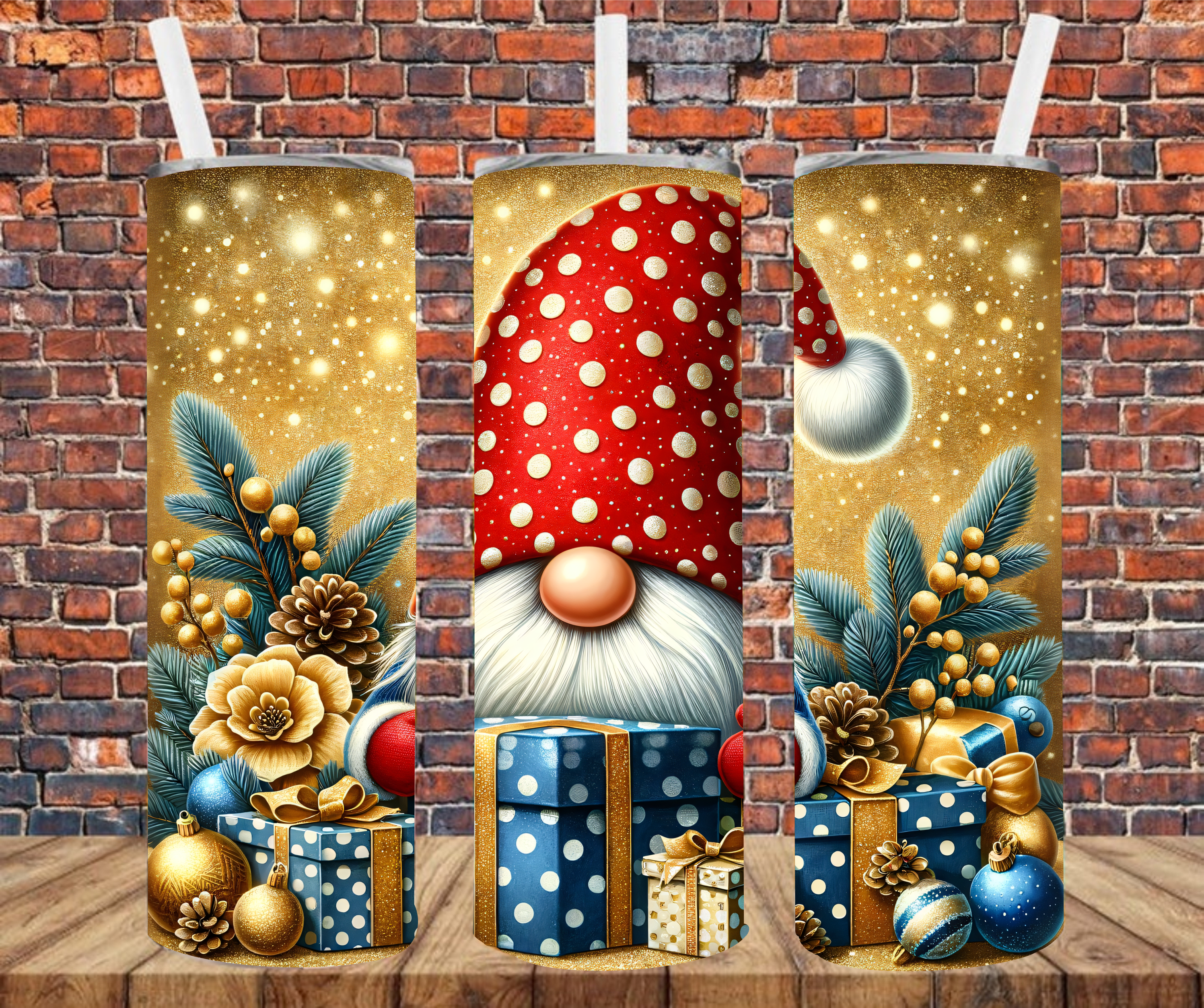Christmas Gnome - Tumbler Wrap - Sublimation Transfers