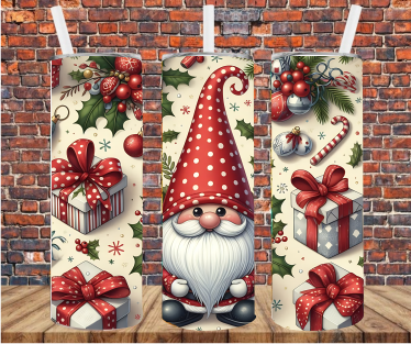 Christmas Gnome - Tumbler Wrap - Sublimation Transfer