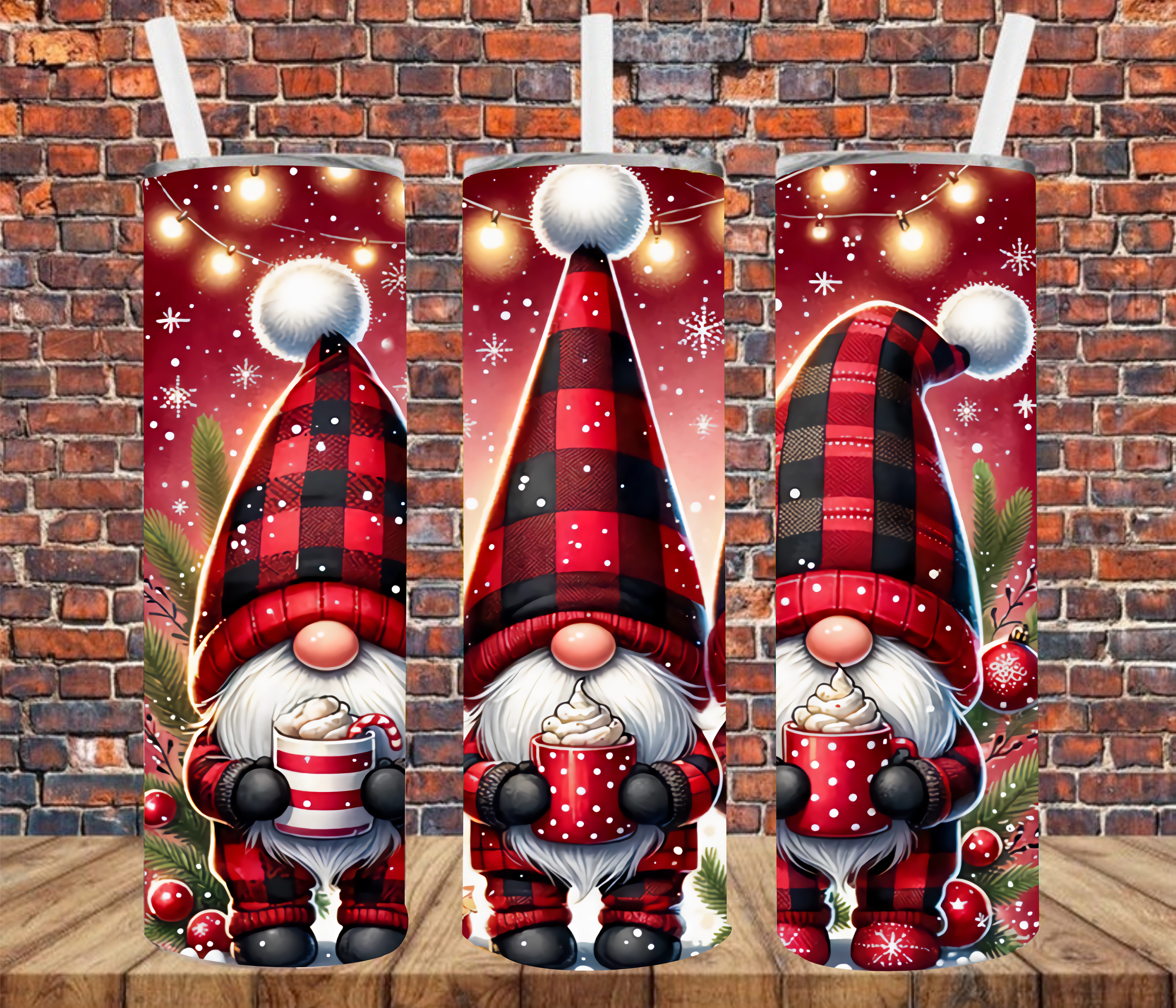Christmas Gnomes - Tumbler Wrap - Sublimation Transfers