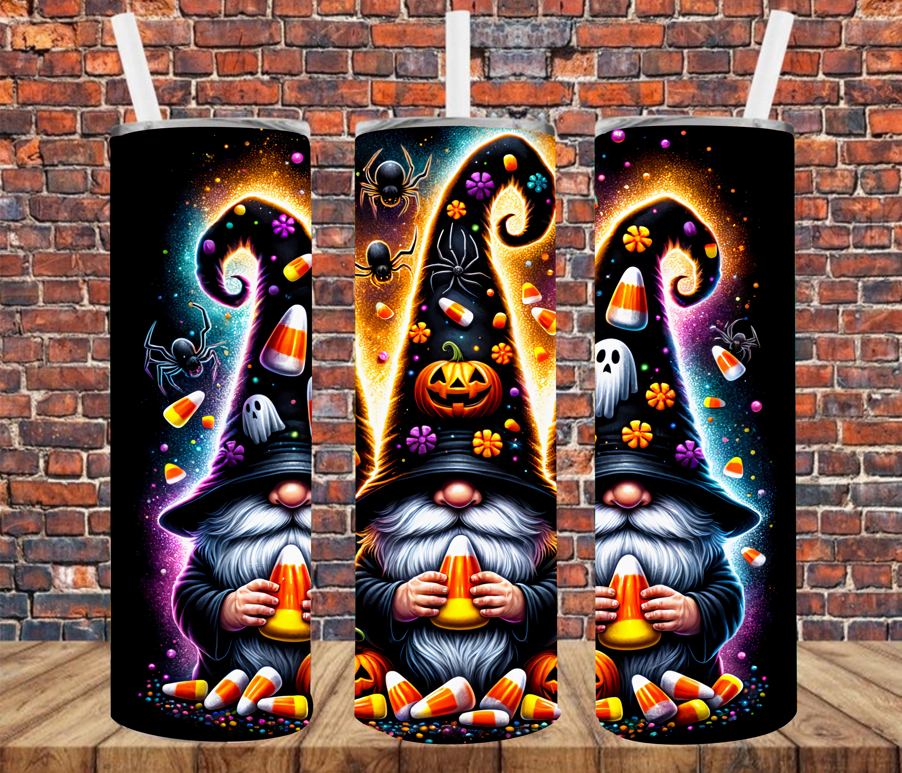 Halloween Gnomes - Tumbler Wrap - vinyl Transfers