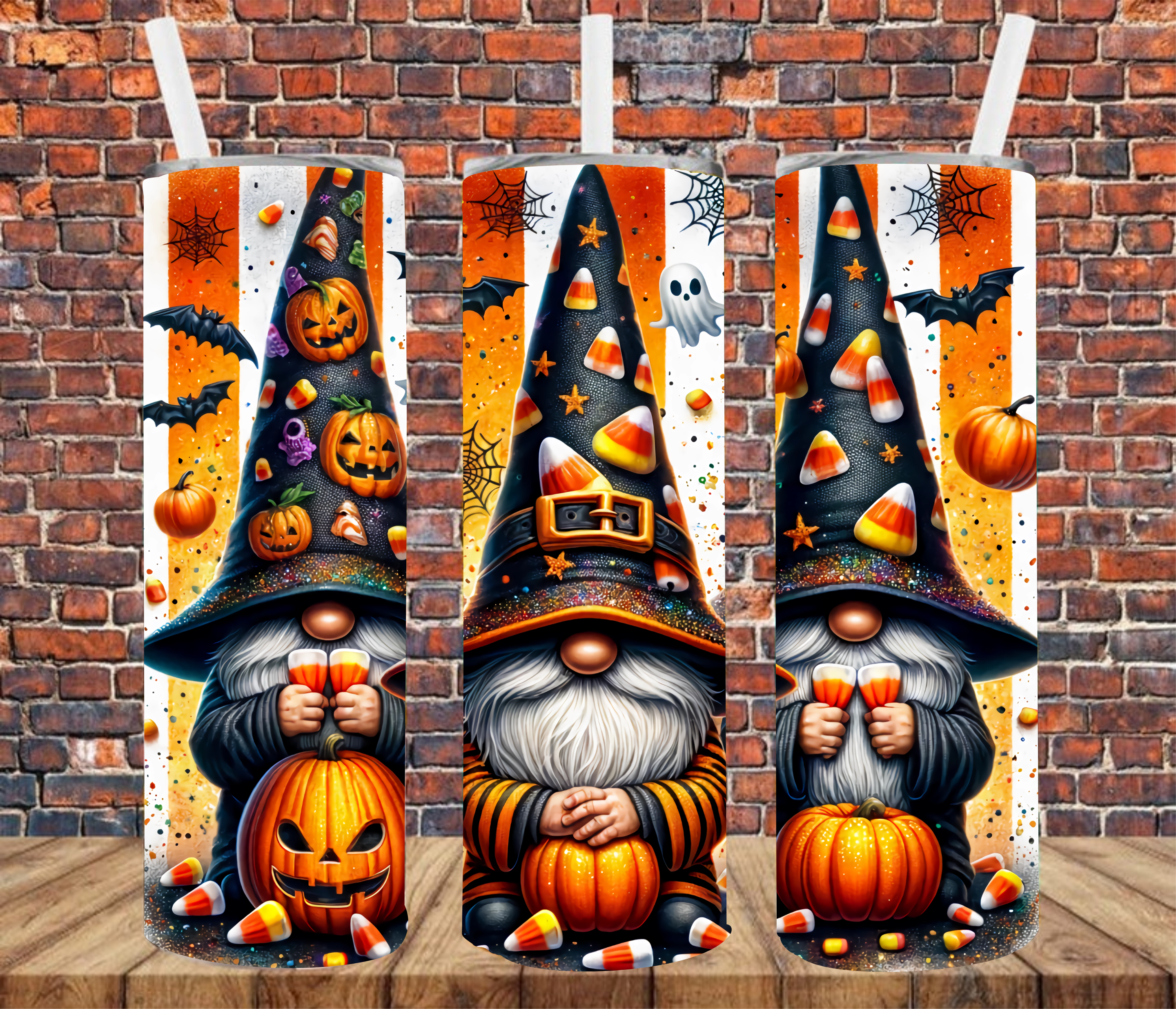 Halloween Gnomes - Tumbler Wrap - vinyl Transfers