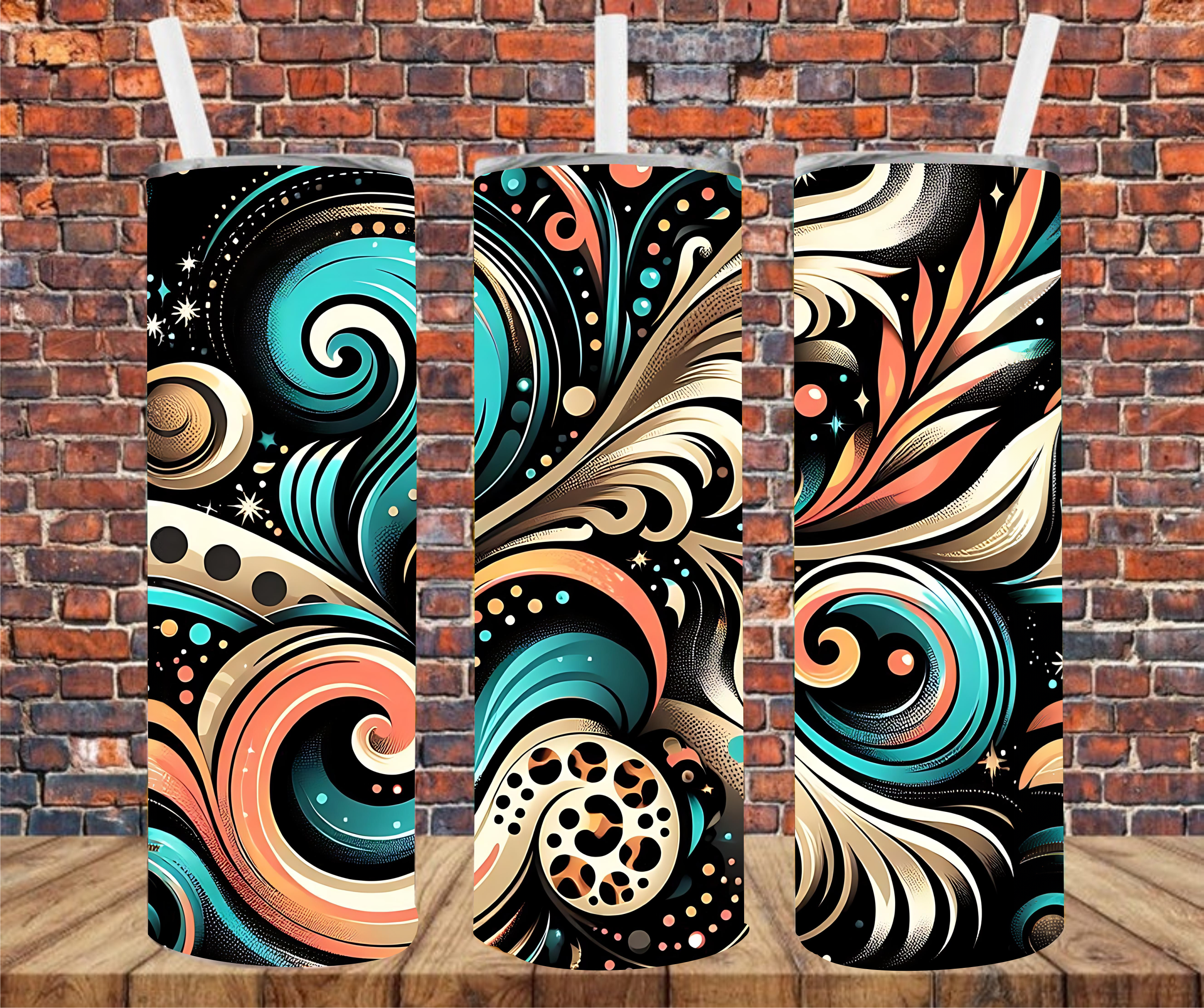 Abstract Swirl - Tumbler Wrap - Sublimation Transfer