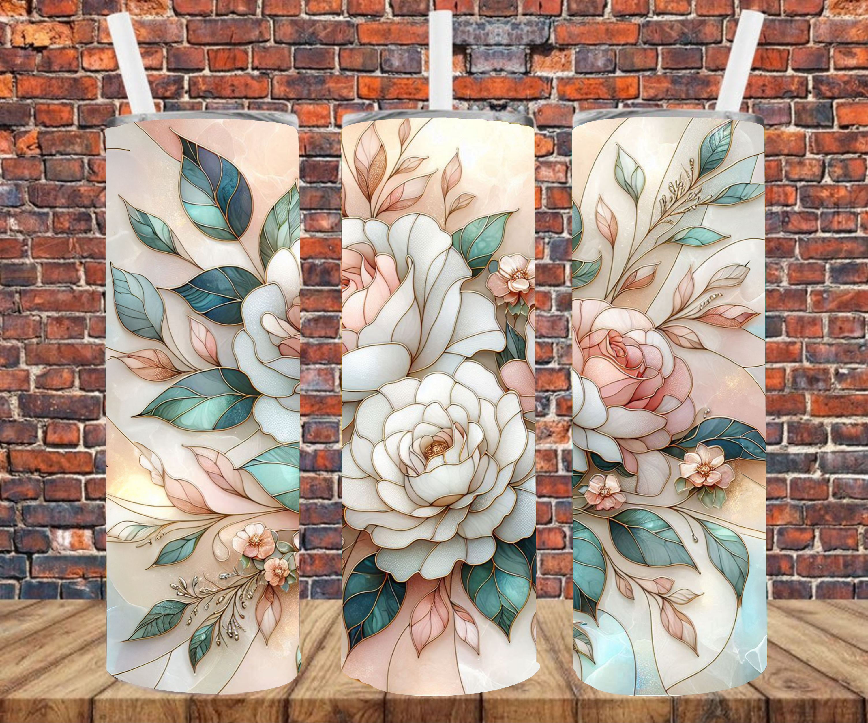 Floral - Tumbler Wrap - Sublimation Transfers