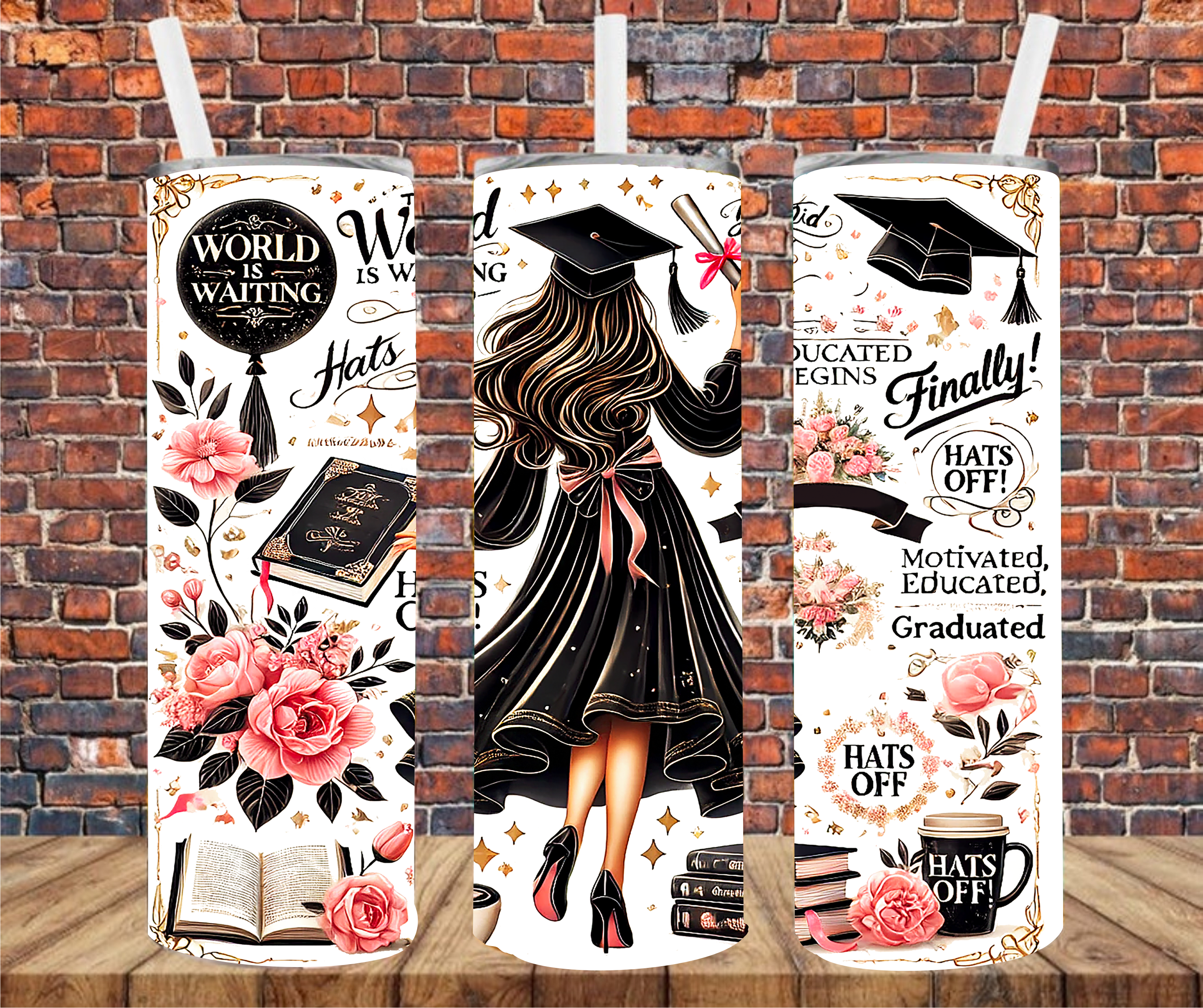 Graduation -  Tumbler Wrap - Sublimation Transfer