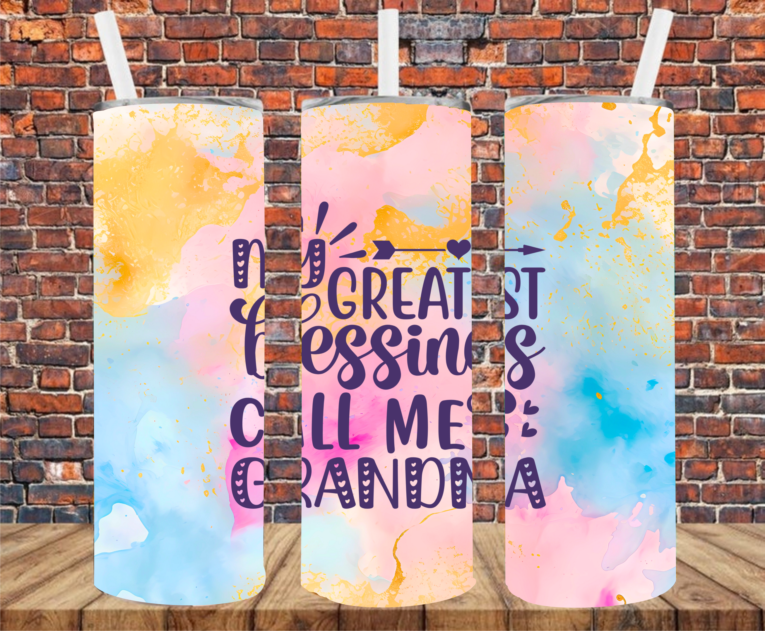 My Greatest Blessings Call Me Grandma - Tumbler Wrap - Sublimation Transfer