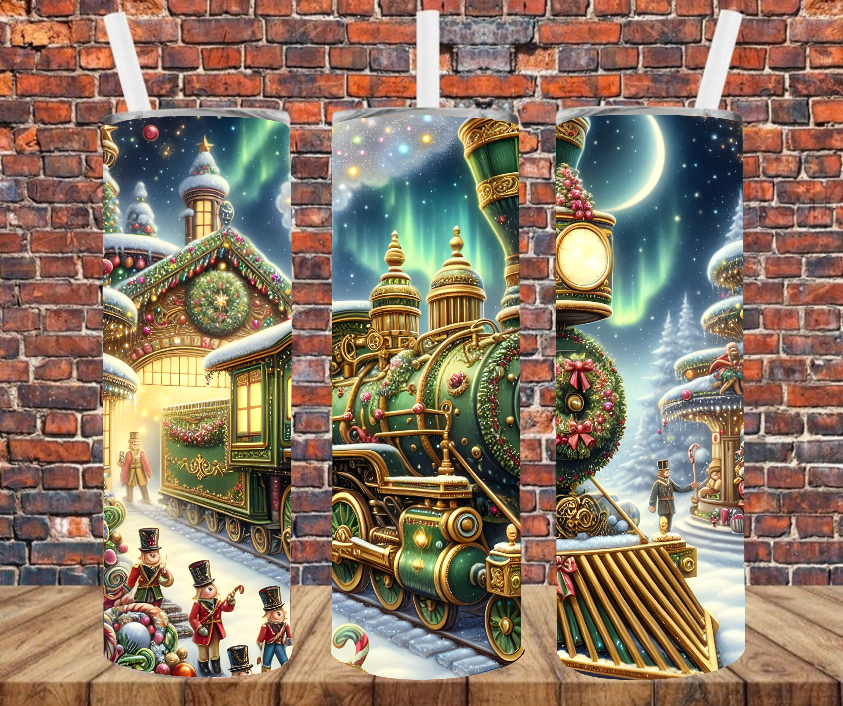 Christmas Train - Tumbler Wrap - Sublimation Transfers