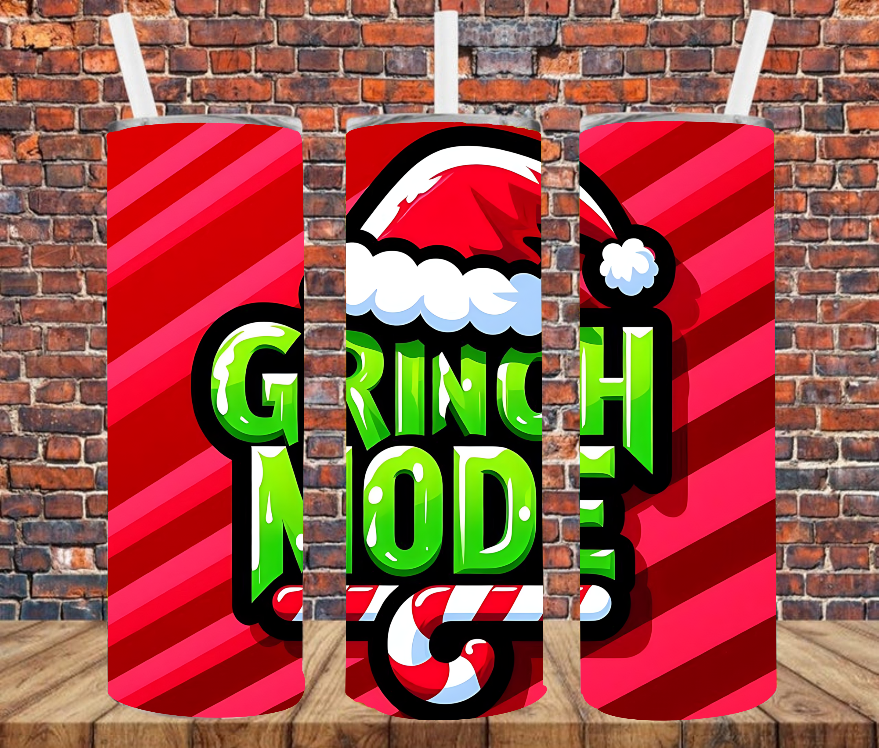 Grinch Mode - Tumbler Wrap - Sublimation Transfers