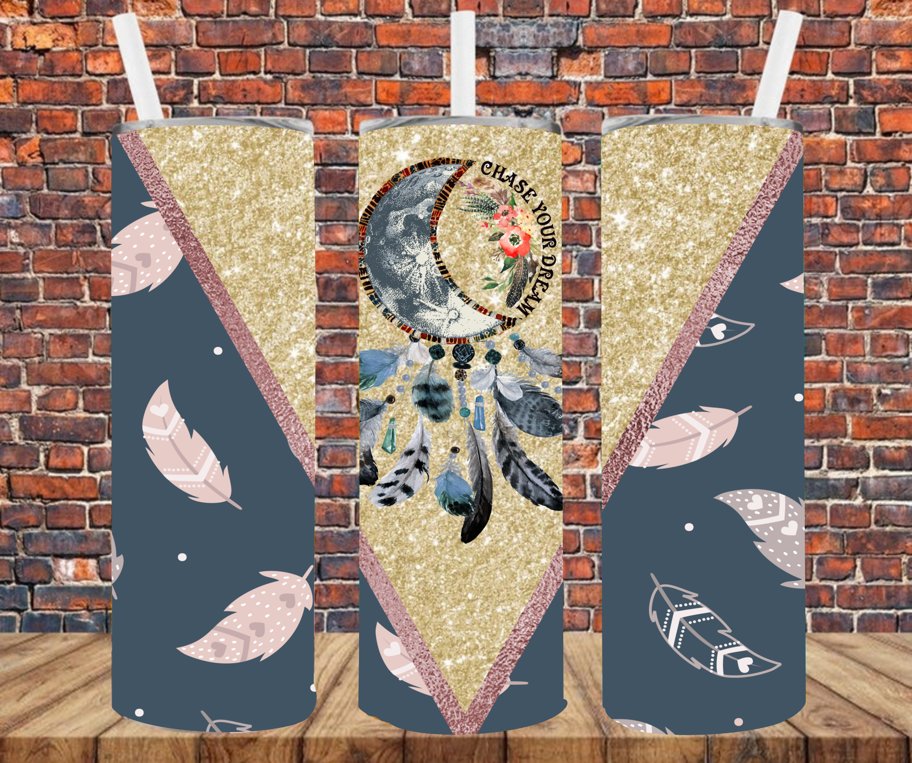 Chase Your Dream - Tumbler Wrap - Sublimation Transfers