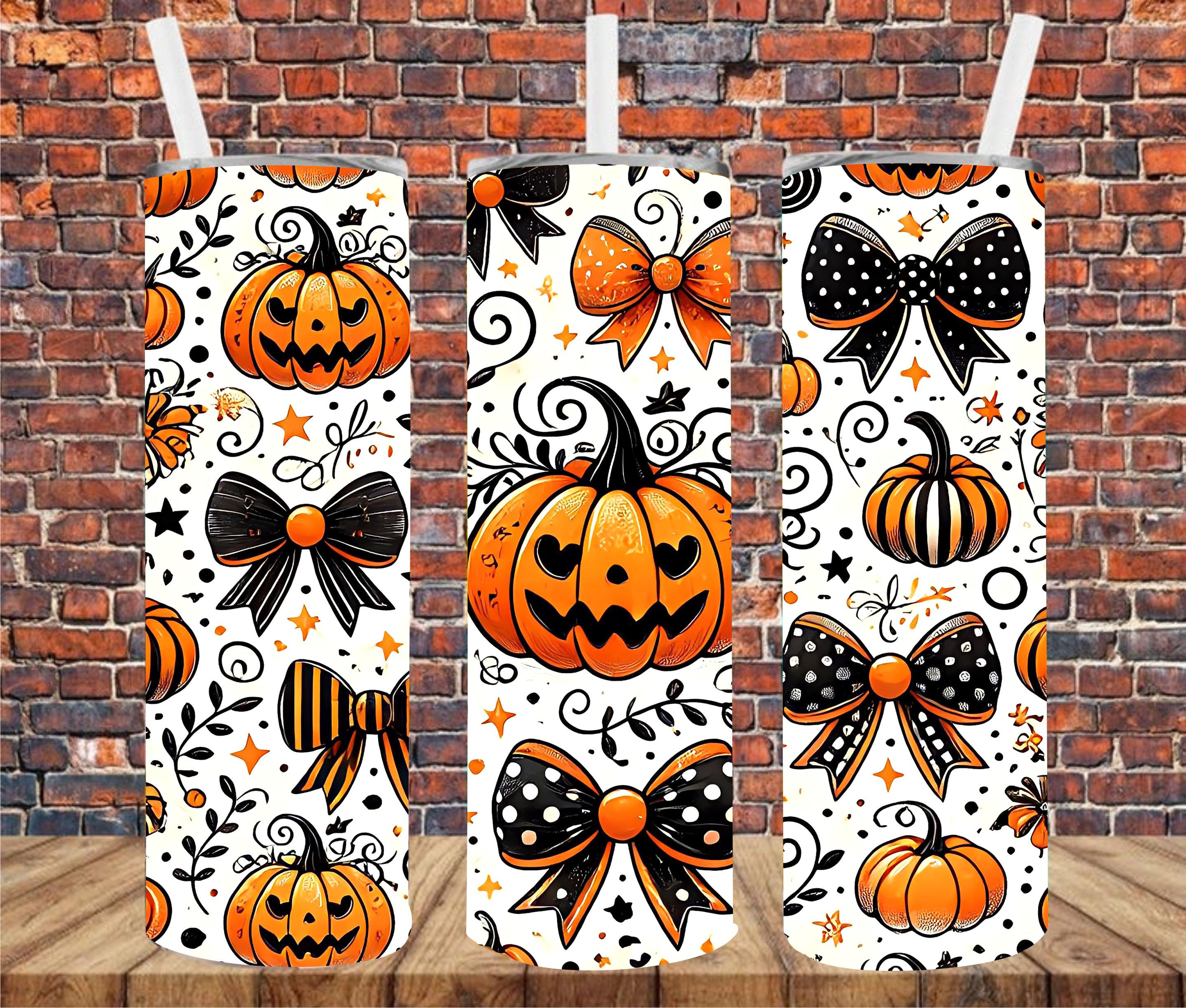 Jack-o-Lantern Coquette - Sublimation Tumbler Wrap